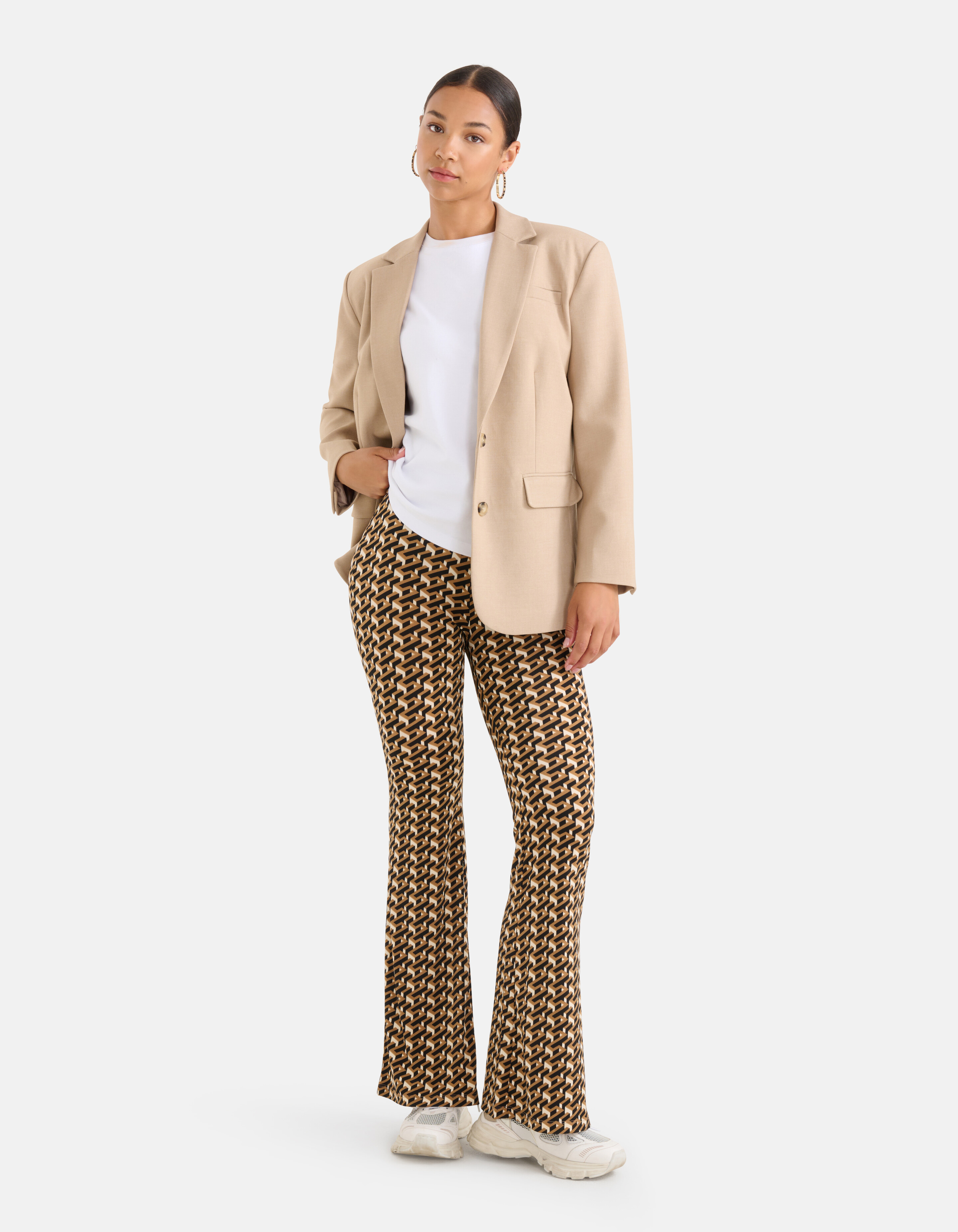 Flared Broek Bruin SHOEBY WOMEN