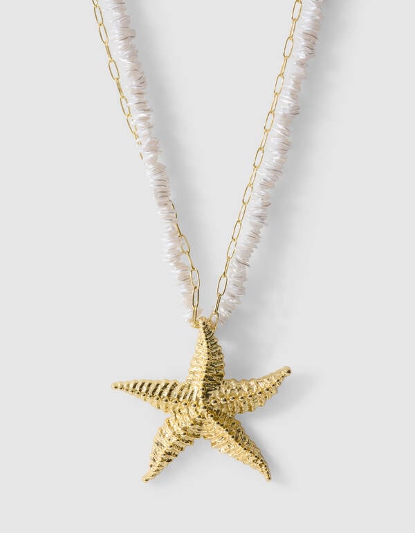 Seastar Kette Gebrochen Wei&szlig; SHOEBY ACCESSOIRES