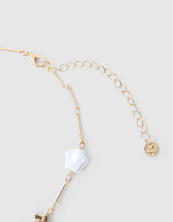 Perlenstern-Halskette Gold SHOEBY ACCESSOIRES