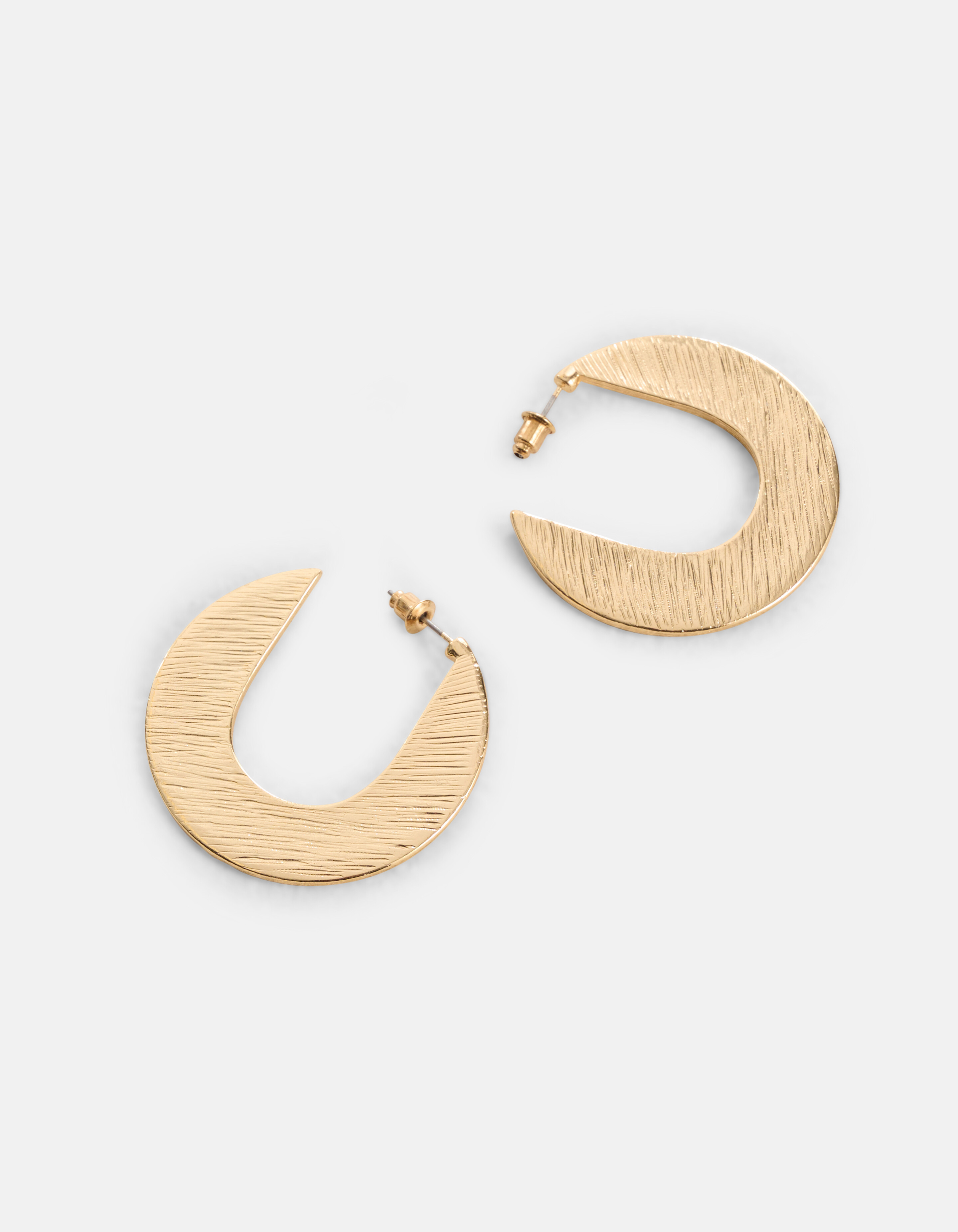 Geformte Reif-Ohrringe Gold SHOEBY ACCESSOIRES