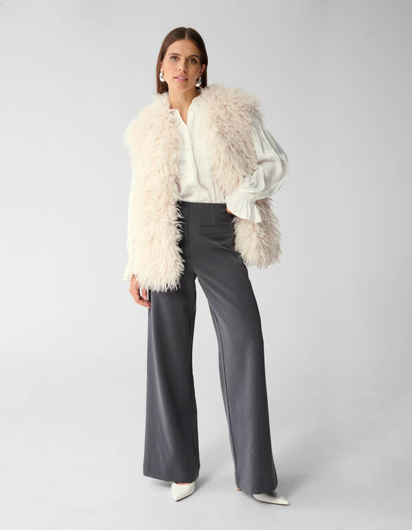 Oversized Teddy-Weste Gebrochen Wei&szlig; von Mieke SHOEBY WOMEN