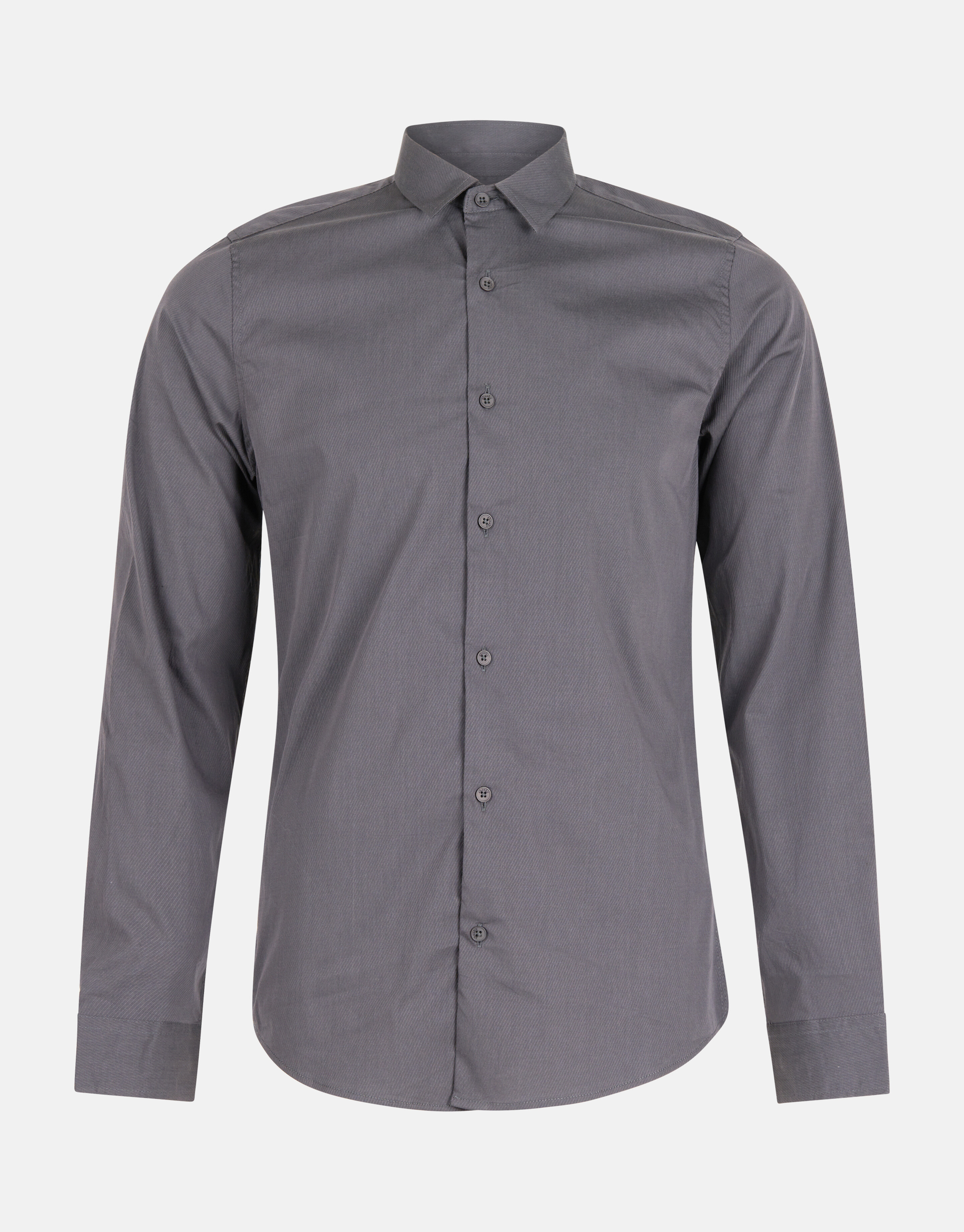 Diagonalhemd Dunkelgrau SHOEBY MEN