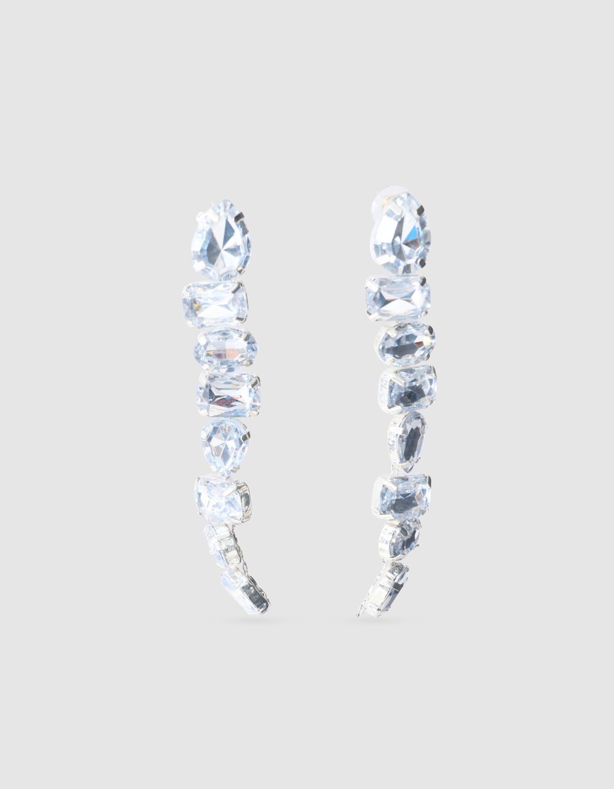 Statement Strass Ohrringe Silber SHOEBY ACCESSOIRES