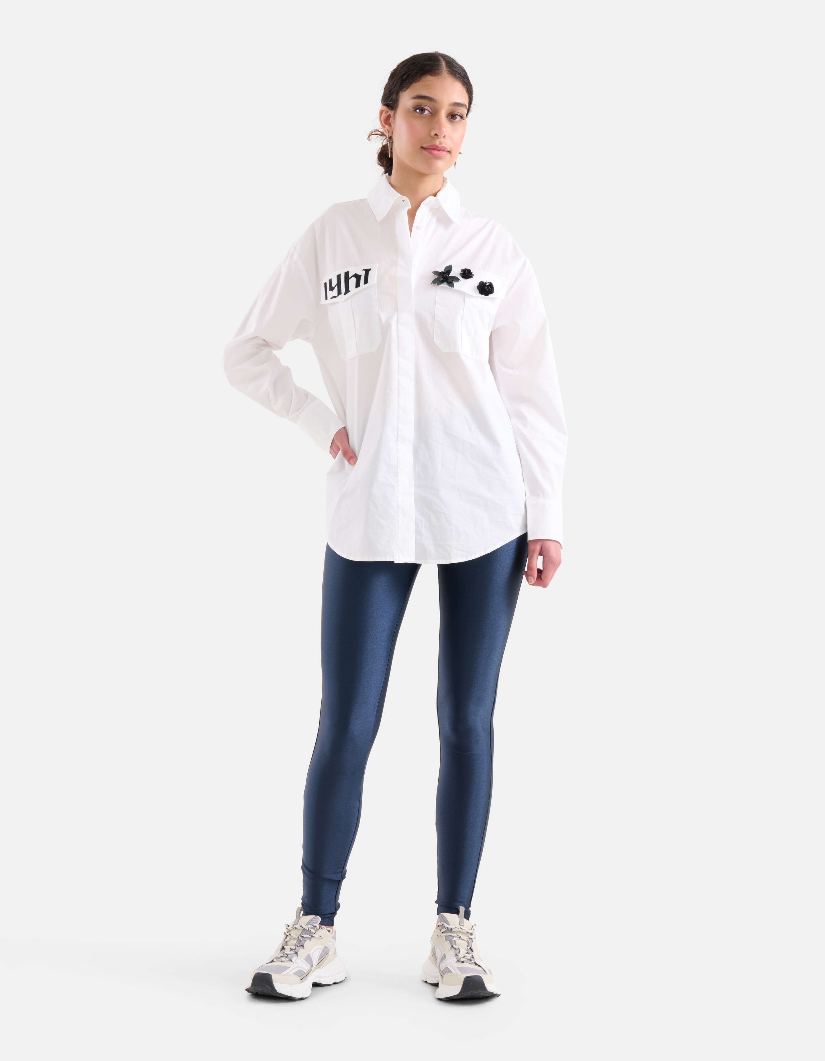 3D-Stickerei Bluse Weiß SHOEBY WOMEN