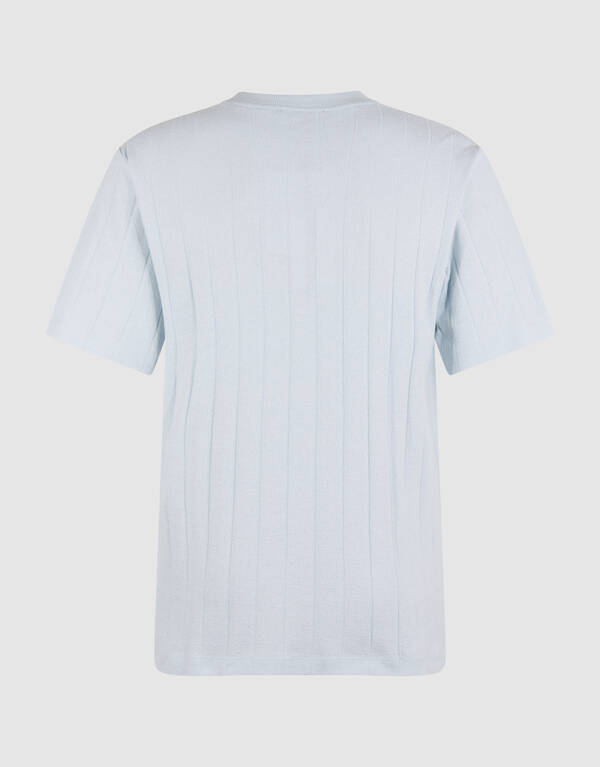 Struktur Stripe Artwork T-Shirt Hellblau SHOEBY MEN