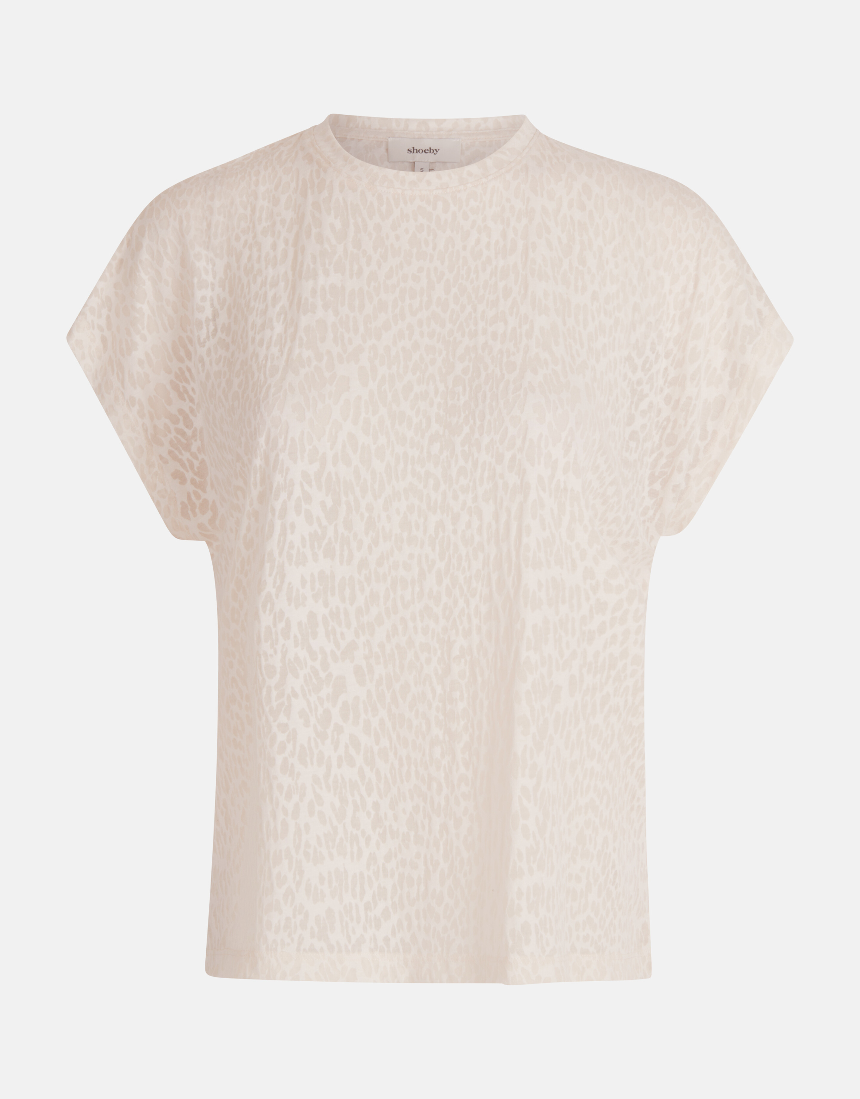 Leopard Burn Out T-shirt Off White SHOEBY WOMEN