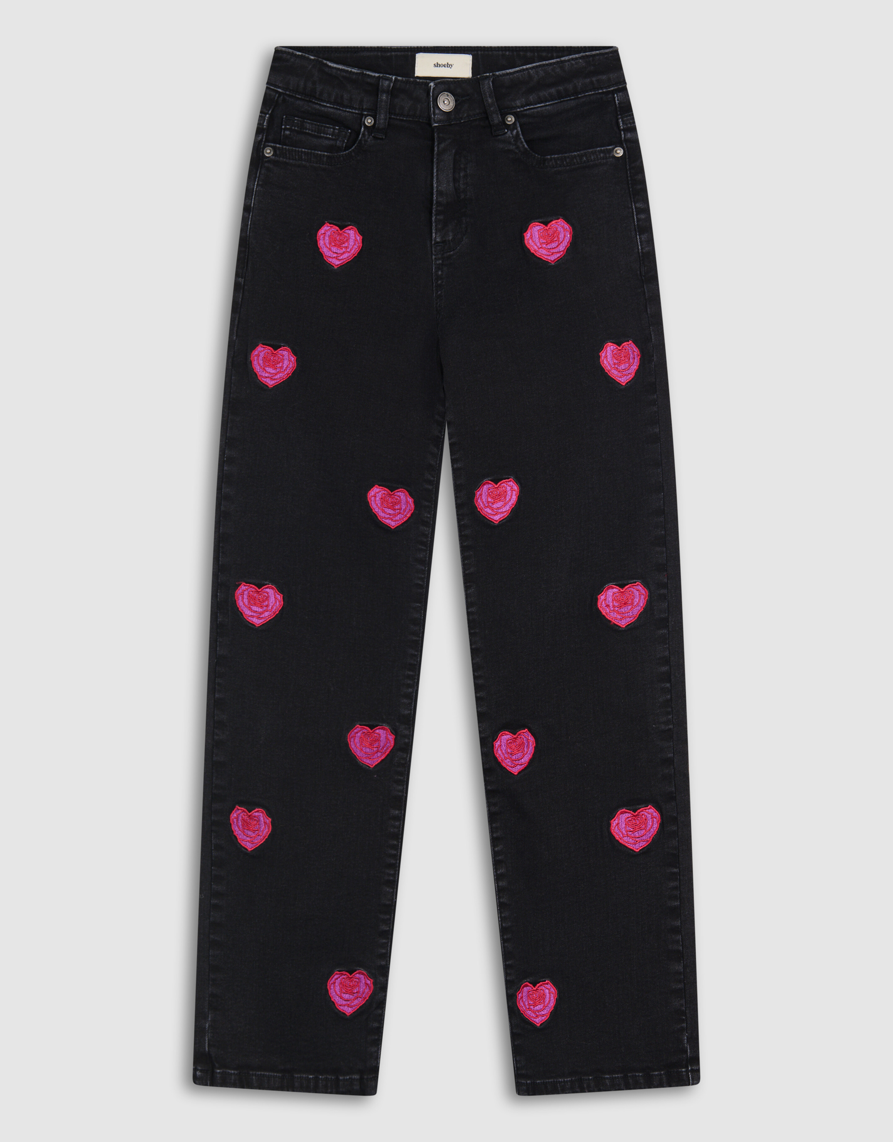 Jeans mit geradem Schnitt Rose Schwarz SHOEBY GIRLS