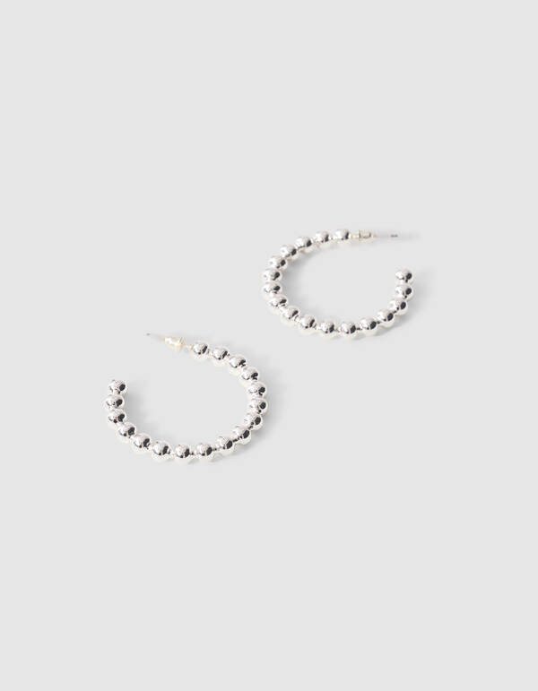 Kleine Bubble-Hoop-Ohrringe Silber SHOEBY ACCESSOIRES