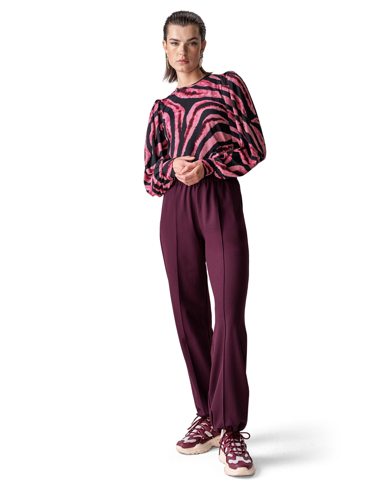 Chunky Mesh Sneaker Bordeaux rot SHOEBY SHOES