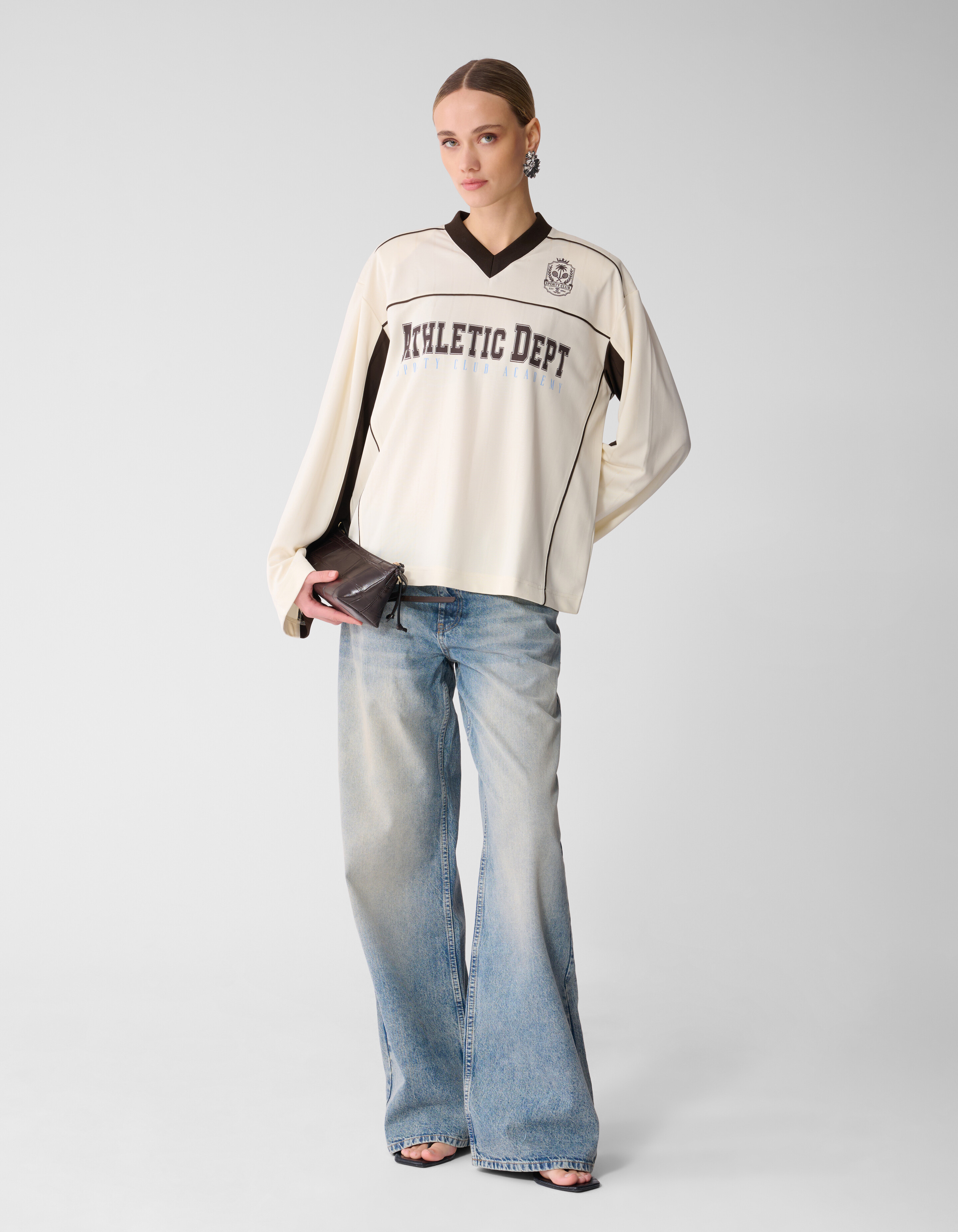 Sportliches Langarmshirt Gebrochen Wei&szlig; SHOEBY WOMEN