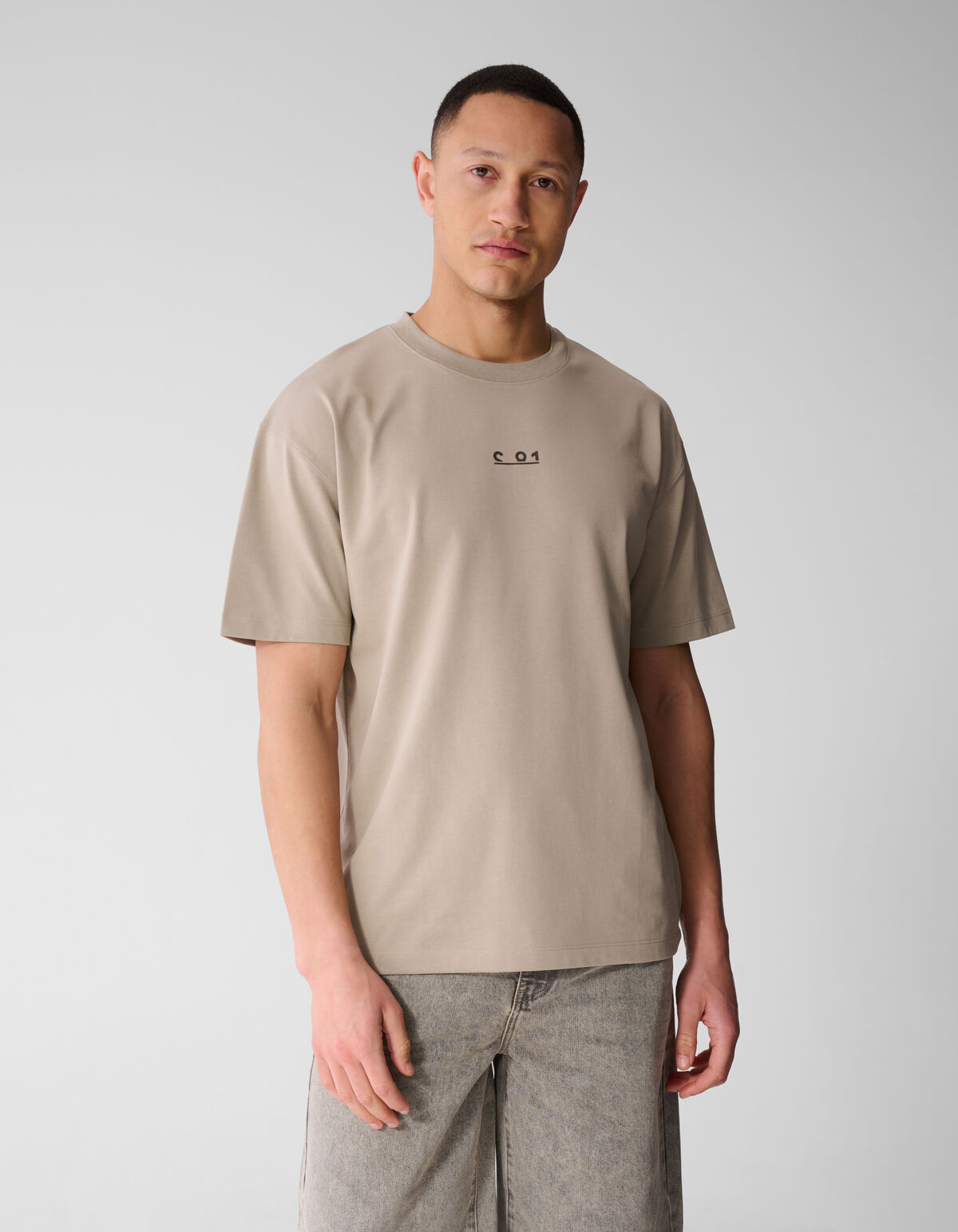 Grafisches Text-T-Shirt Hellbraun SHOEBY MEN