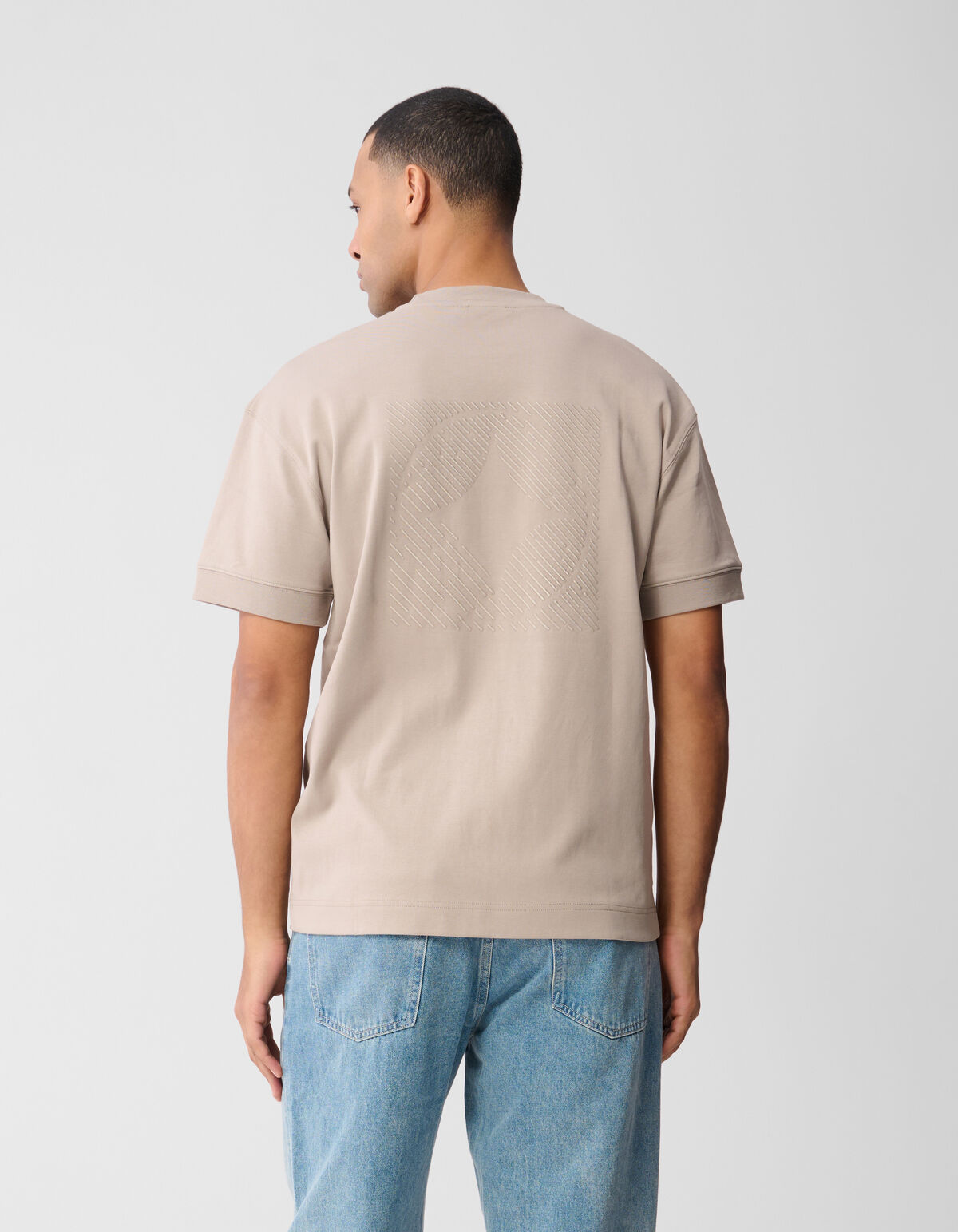 Cuffed Logo T-Shirt Hellbraun SHOEBY MEN