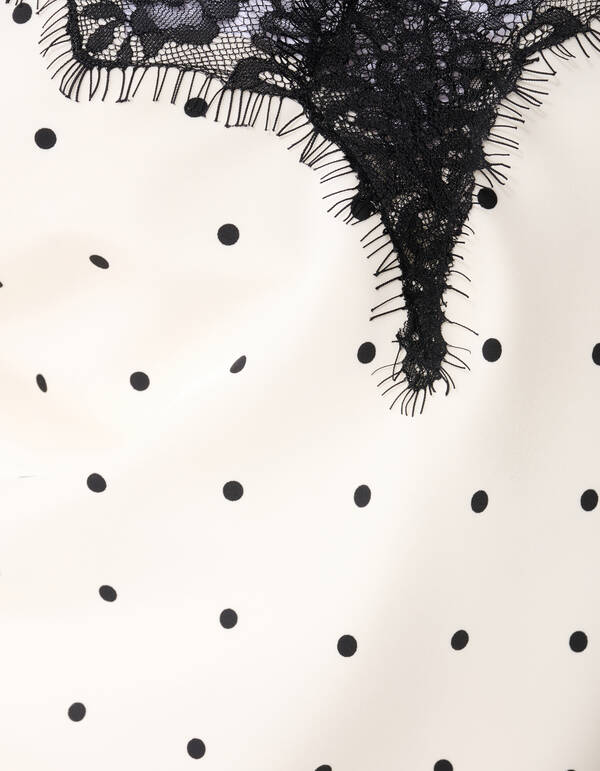 Polkadot Top Gebrochen Wei&szlig; von Monica SHOEBY WOMEN