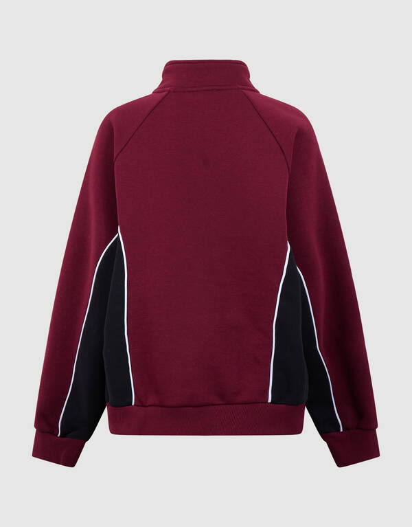 Sportliche Jacke mit Paspelierung Dunkelrot SHOEBY BOYS