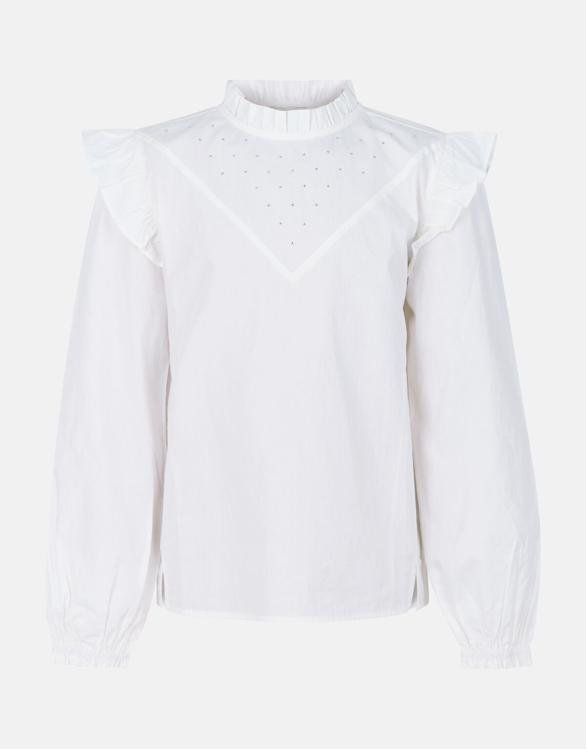 Weiße Bluse mit Strasssteinen SHOEBY GIRLS