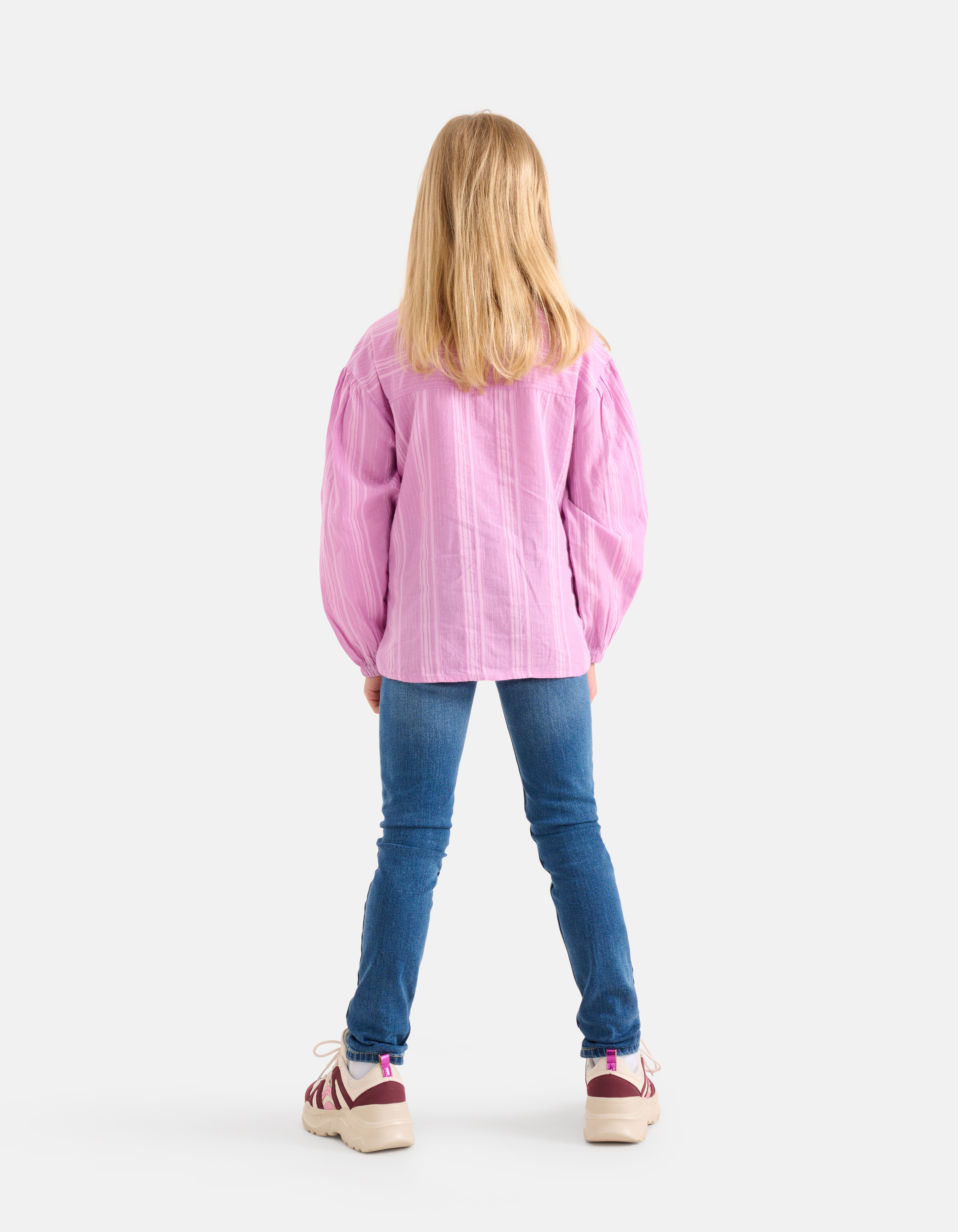 Gestreifte Lurexbluse Rosa SHOEBY GIRLS