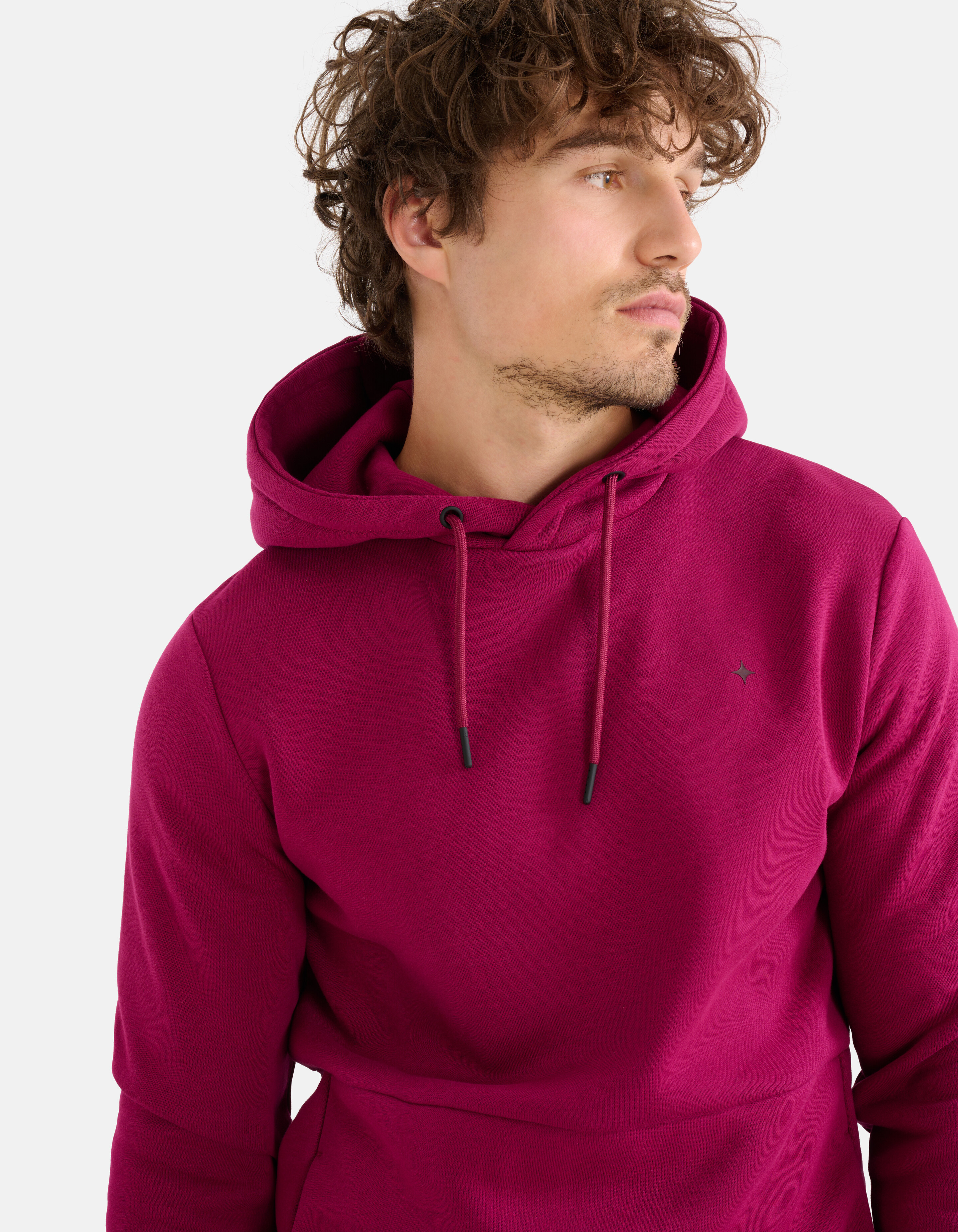 Grafik-Kapuzenpullover Bordeaux SHOEBY MEN