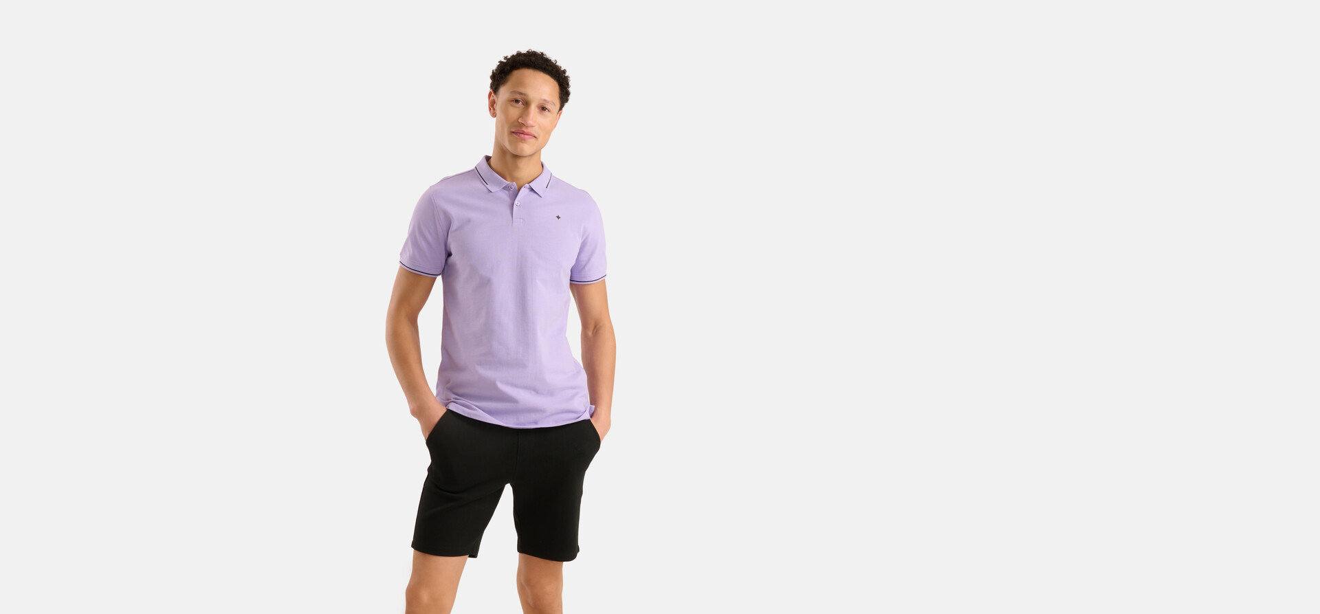 Basic Polo Hellviolett SHOEBY MEN
