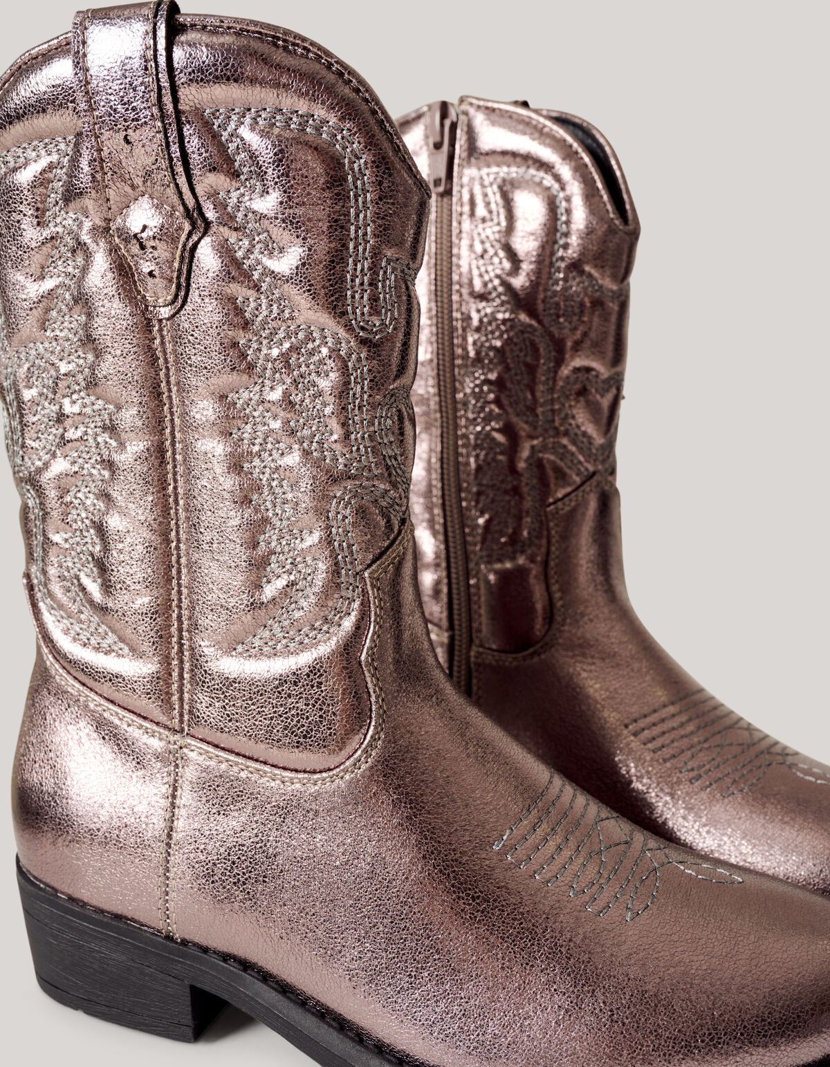 Metallische Cowboystiefel Gold SCHOENEN SHOEBY