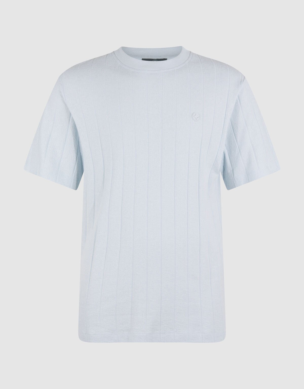 Struktur Stripe Artwork T-Shirt Hellblau SHOEBY MEN