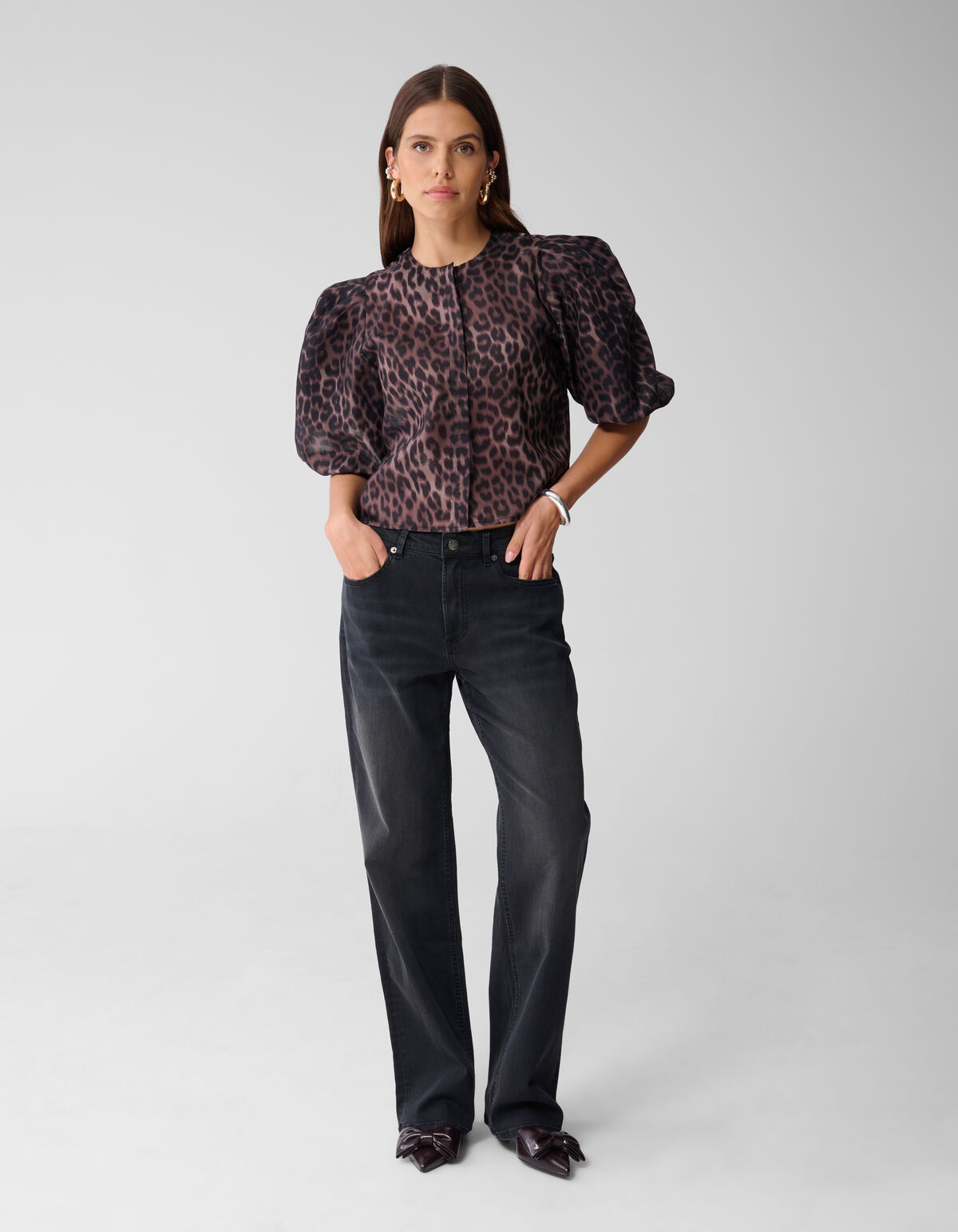 Straight Fit Jeans Extra Lang Dunkelgrau SHOEBY WOMEN
