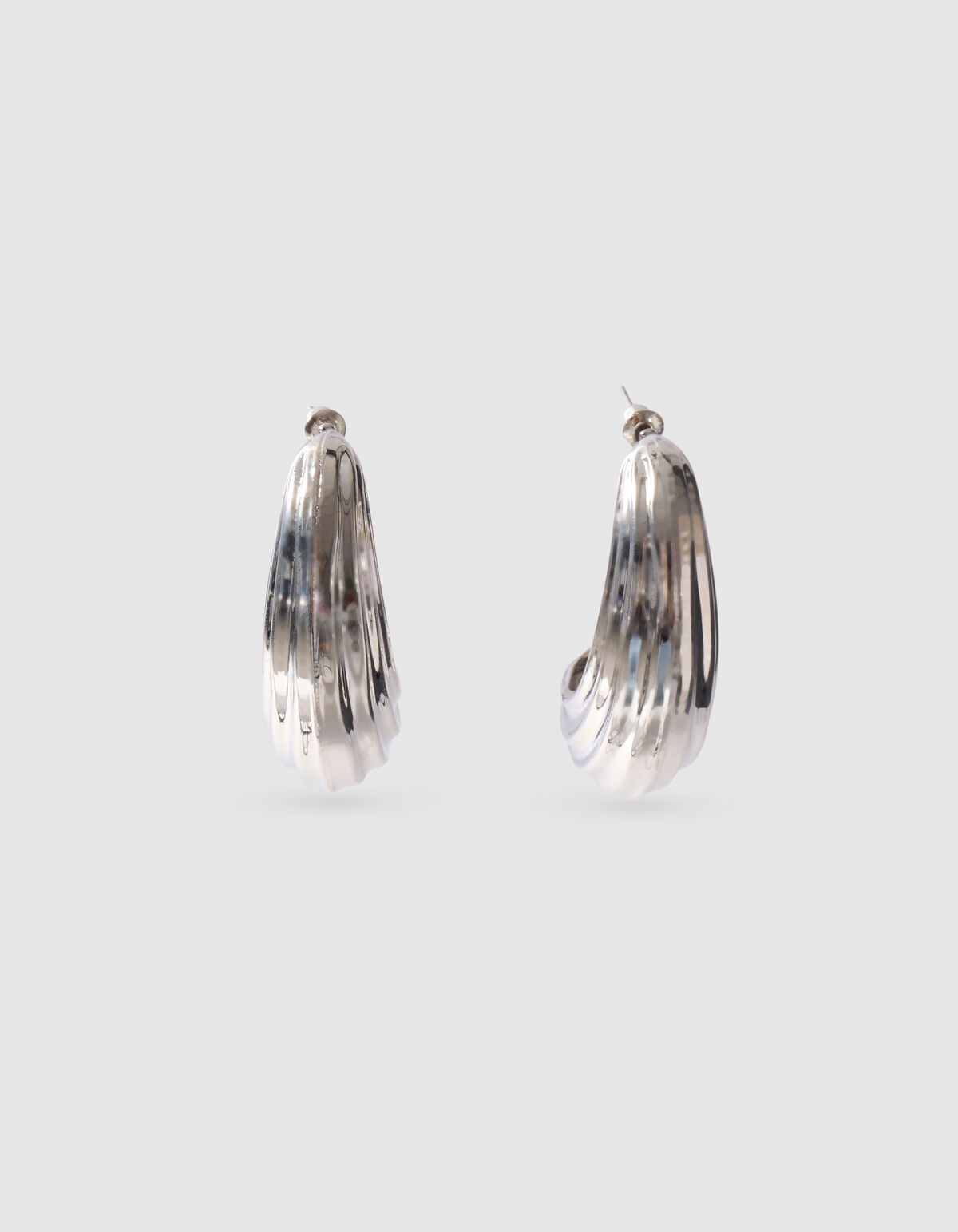 Strukturierte Ohrringe Silber SHOEBY ACCESSOIRES