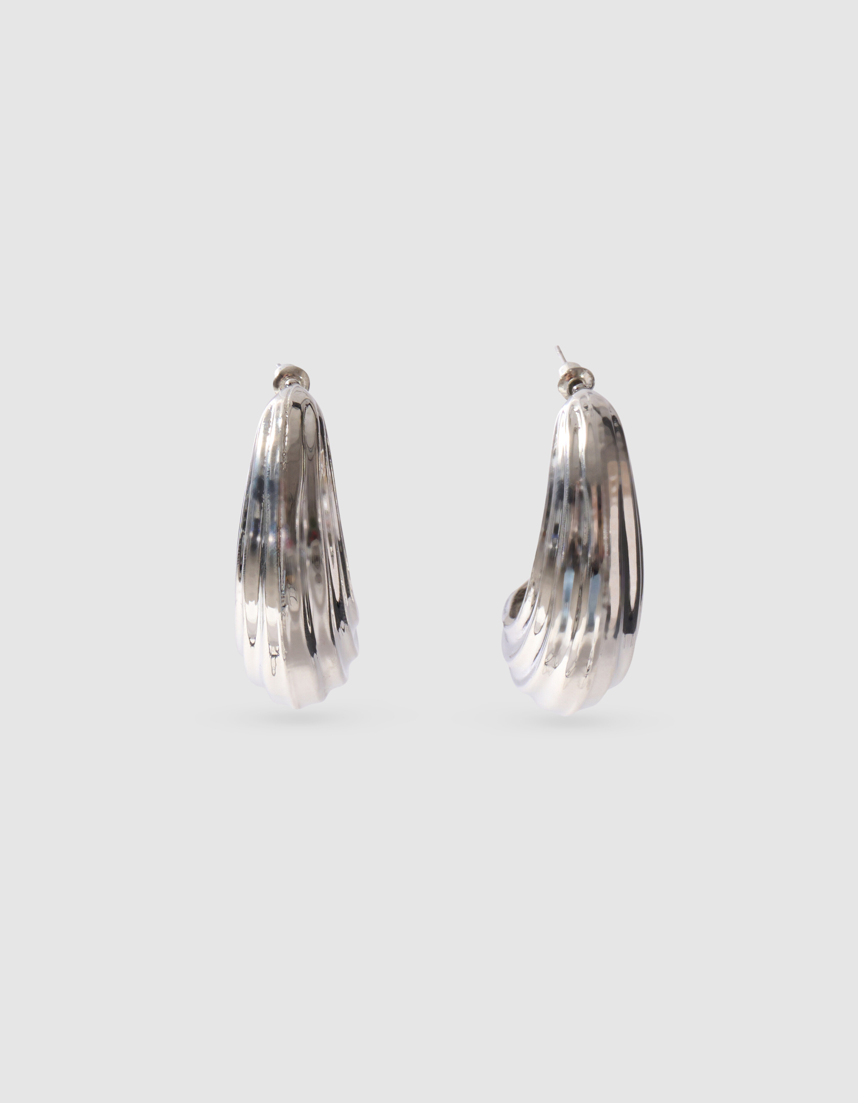 Strukturierte Ohrringe Silber SHOEBY ACCESSOIRES