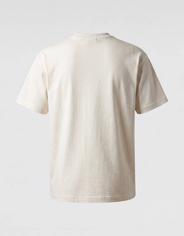 Basic-Label-T-Shirt in gebrochenem Wei&szlig; SHOEBY MEN