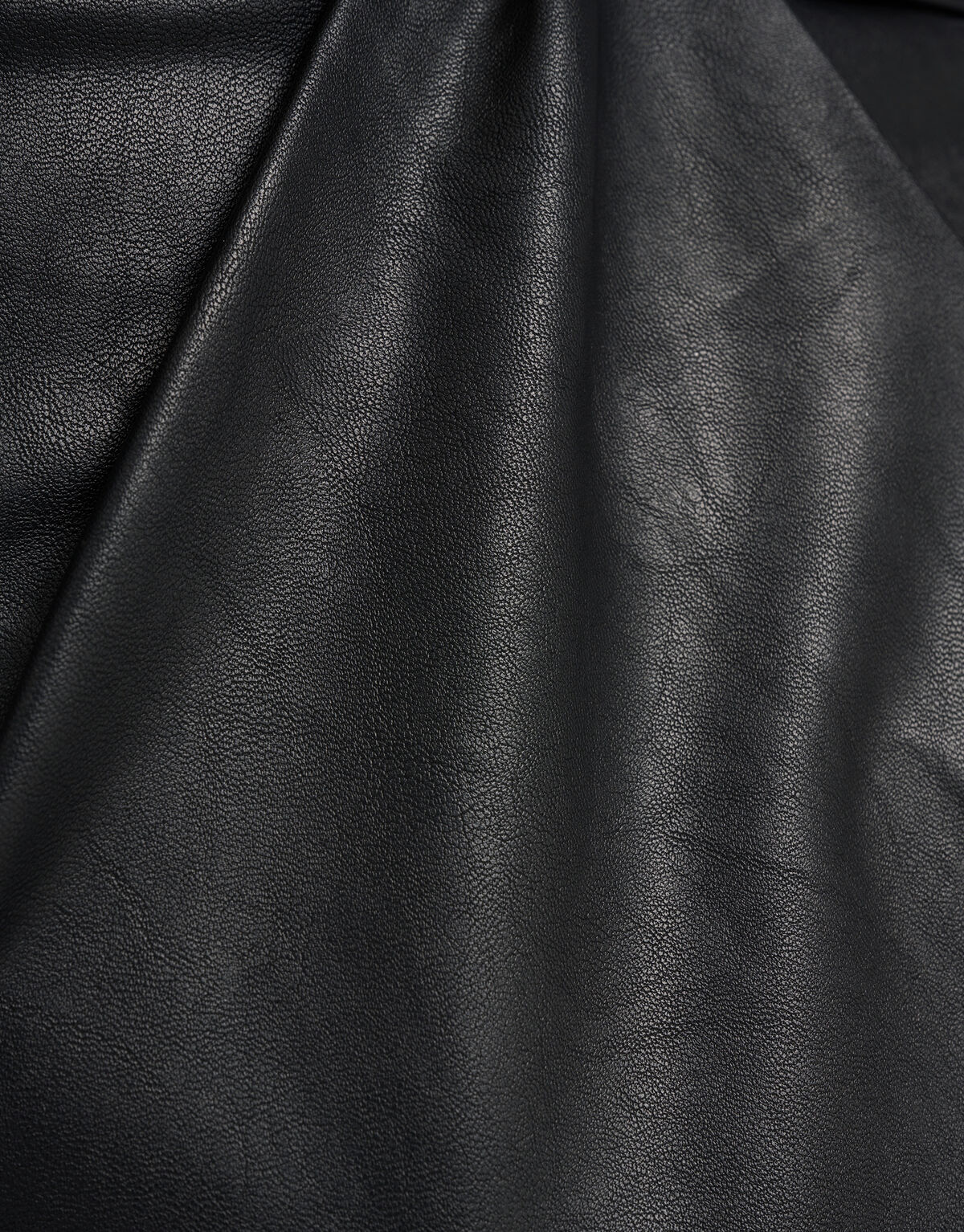 Midirock aus veganem Leder Schwarz By Mieke SHOEBY WOMEN