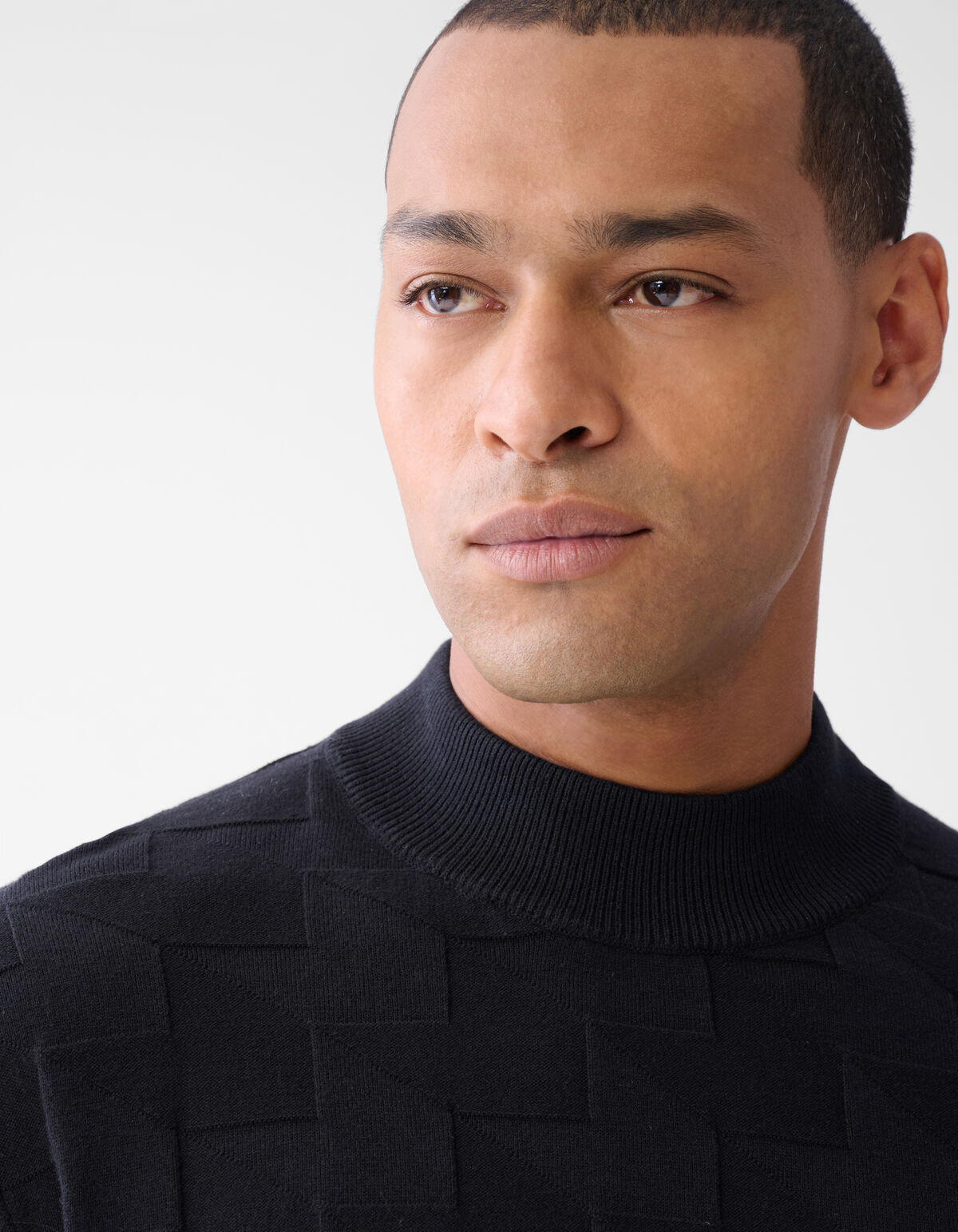 Pied De Poule Pullover Schwarz SHOEBY MEN