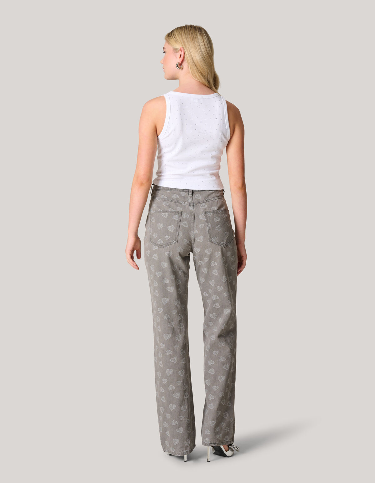 Strass Singlet Wit SHOEBY WOMEN