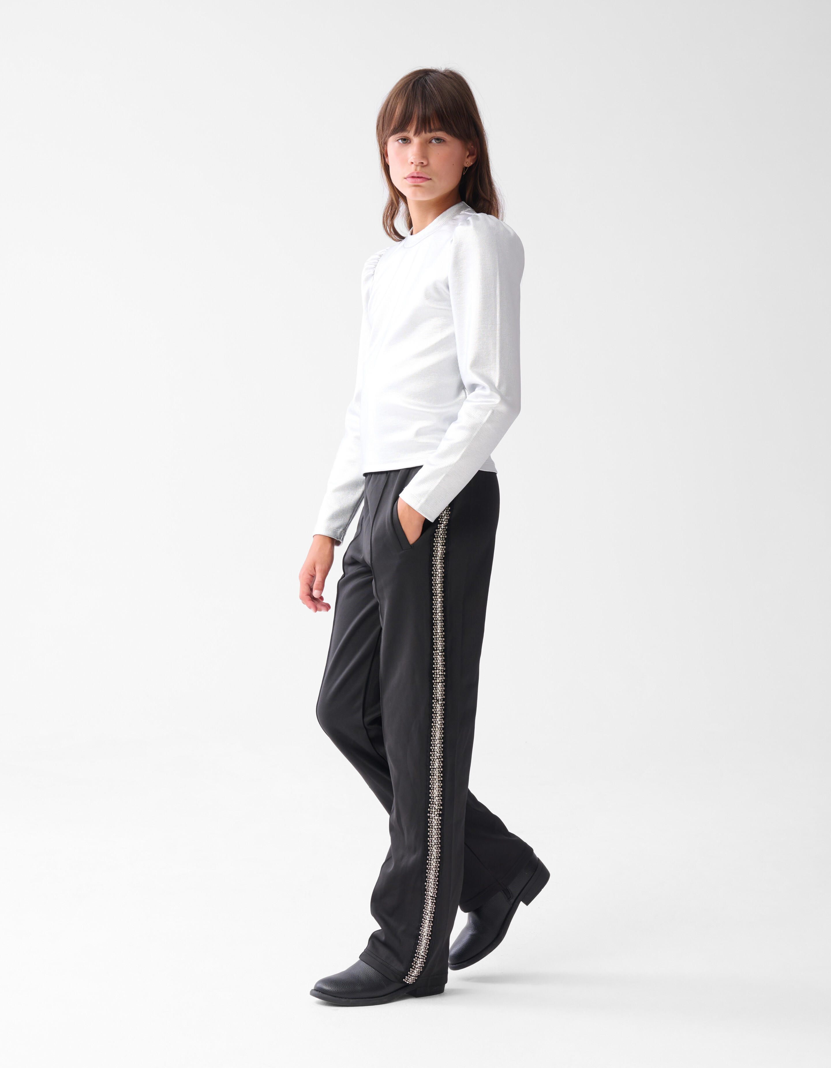 Verzierte Hose mit weitem Bein Schwarz SHOEBY GIRLS