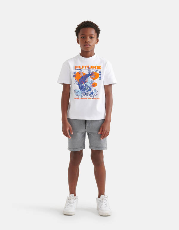 Artwork T-Shirt Weiß SHOEBY BOYS