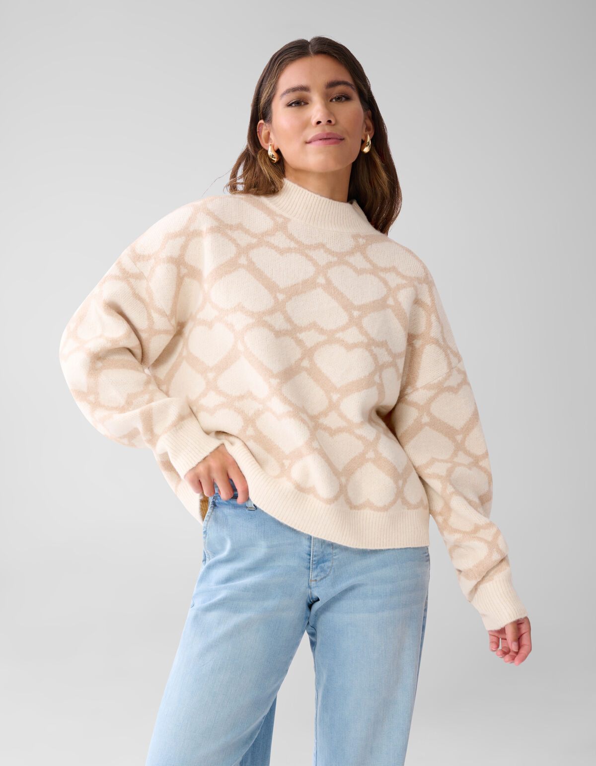 Pullover mit Herzmotiv Off White von Furmey SHOEBY WOMEN