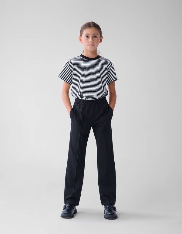 Basic Wide Leg Hose Schwarz SHOEBY GIRLS