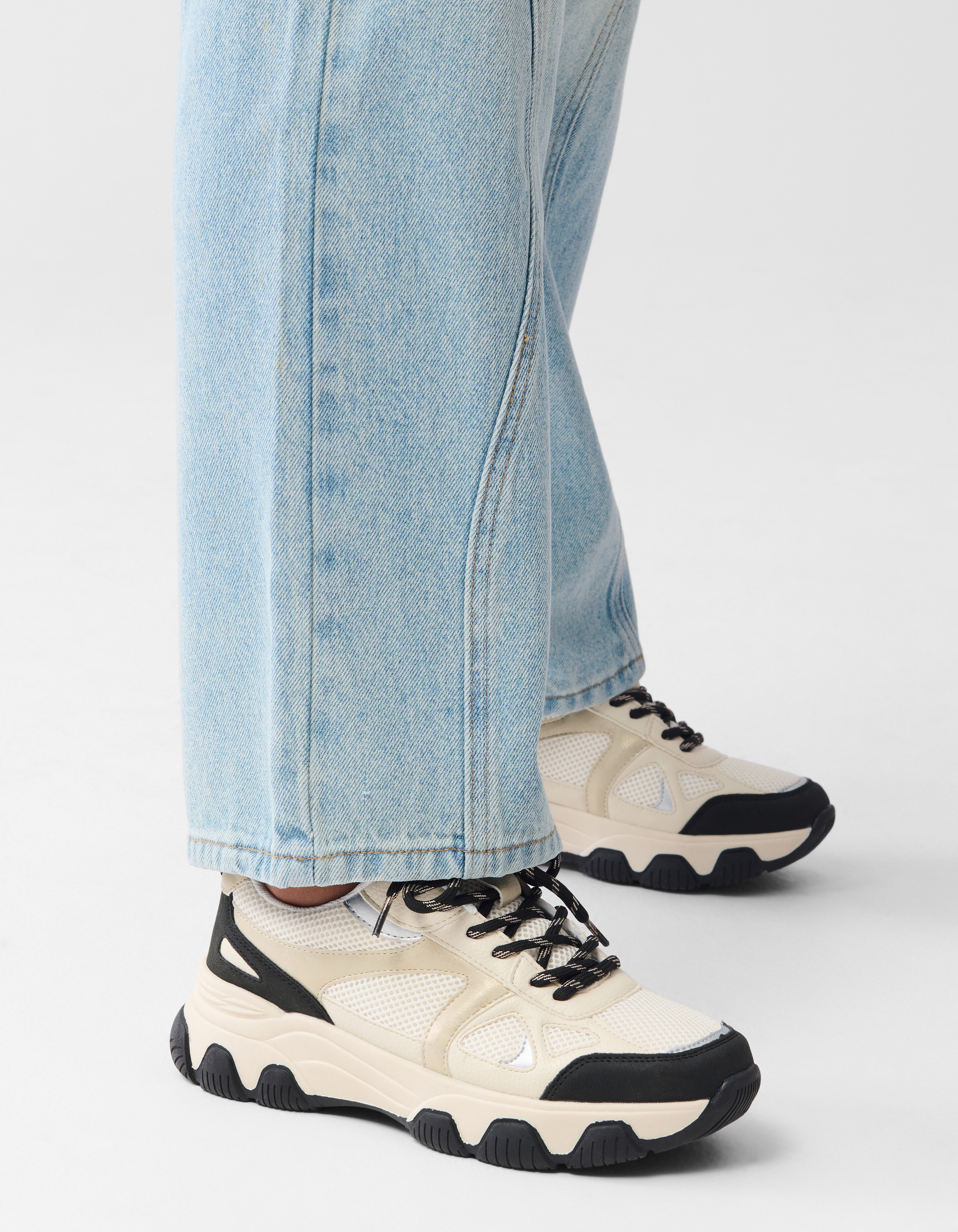 Colorblock Sneaker Silber SHOEBY SHOES