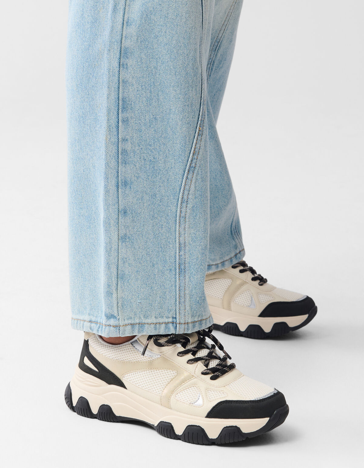 Colorblock Sneaker Silber SHOEBY SHOES