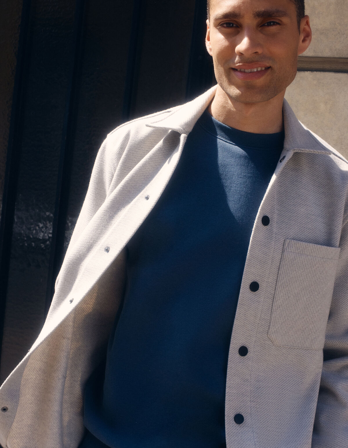 Relaxed Basic Pullover Dunkelblau SHOEBY MEN