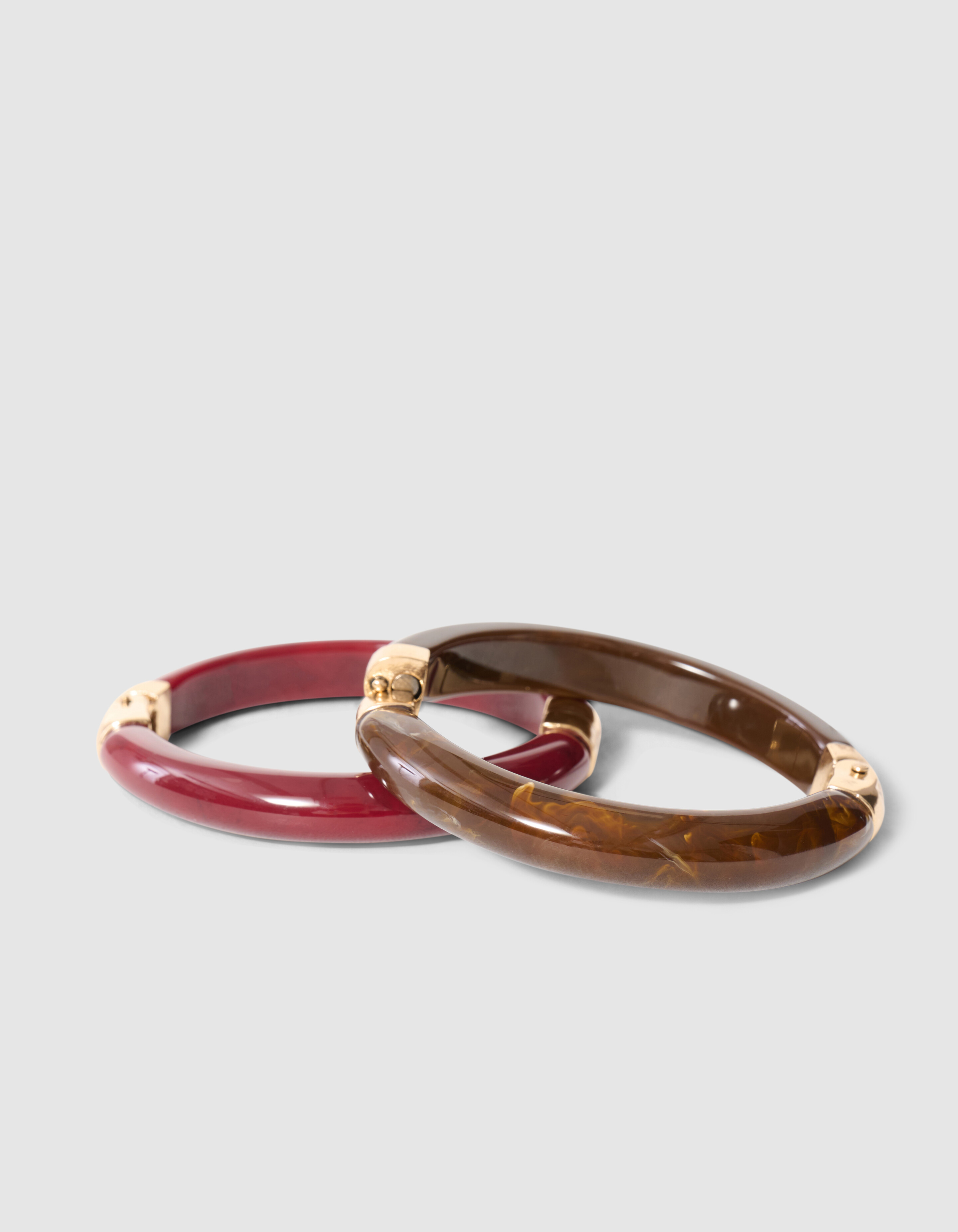 Marble Bangle Armband Set Braun/Dunkelrot SHOEBY ACCESSOIRES