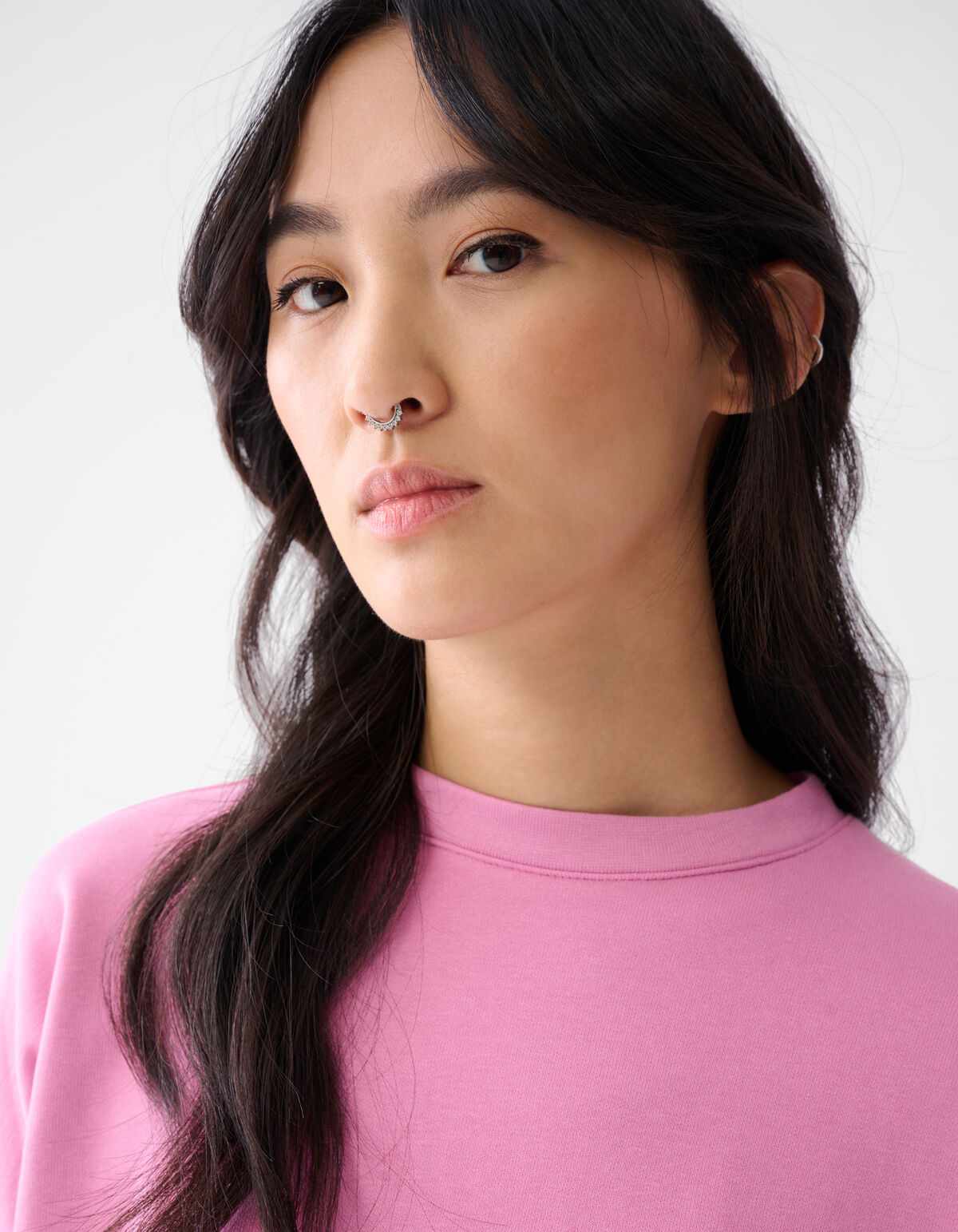 Patchwork Wirbel-Pullover Rosa SHOEBY WOMEN