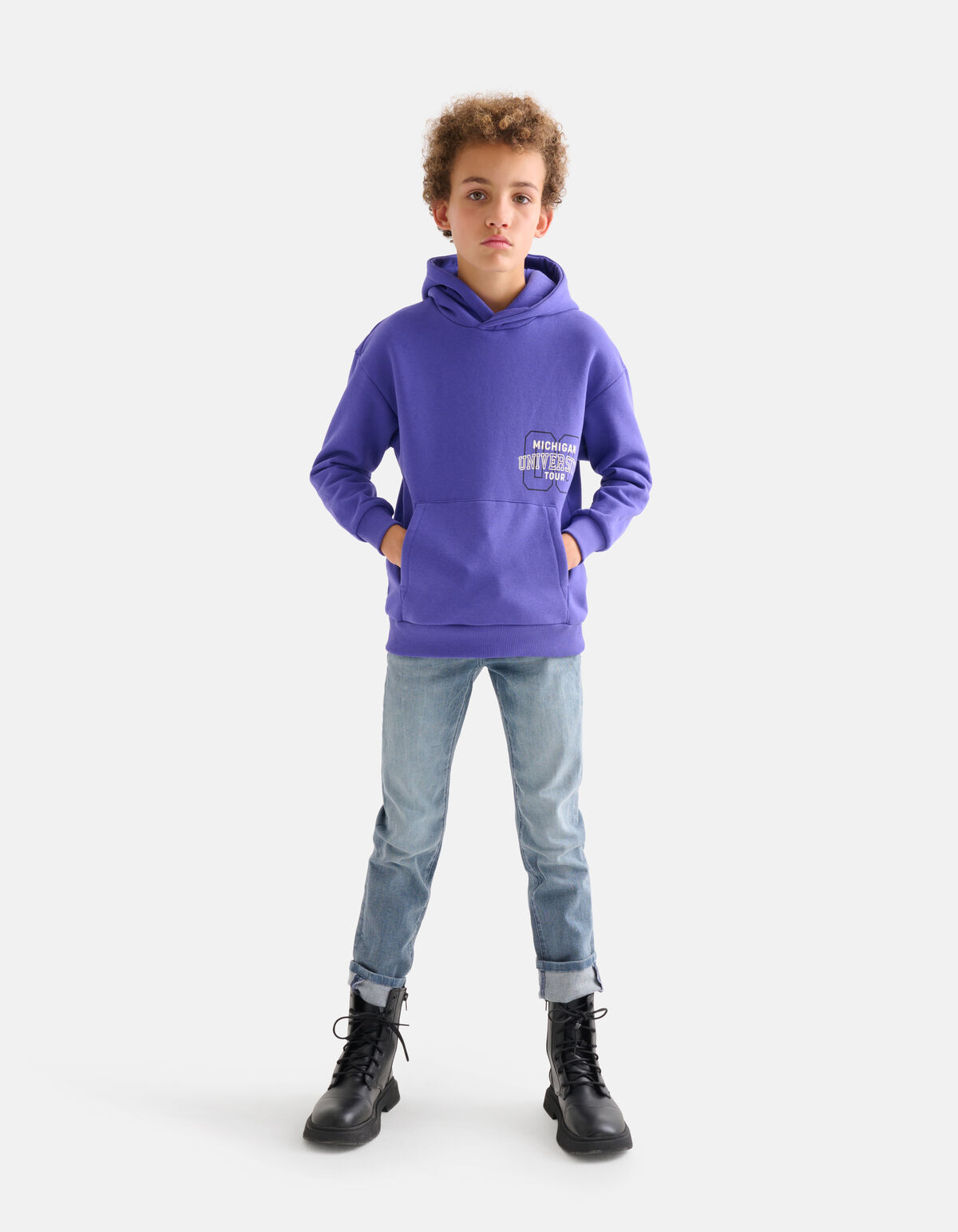 Hoodie mit Aufdruck Lila SHOEBY BOYS