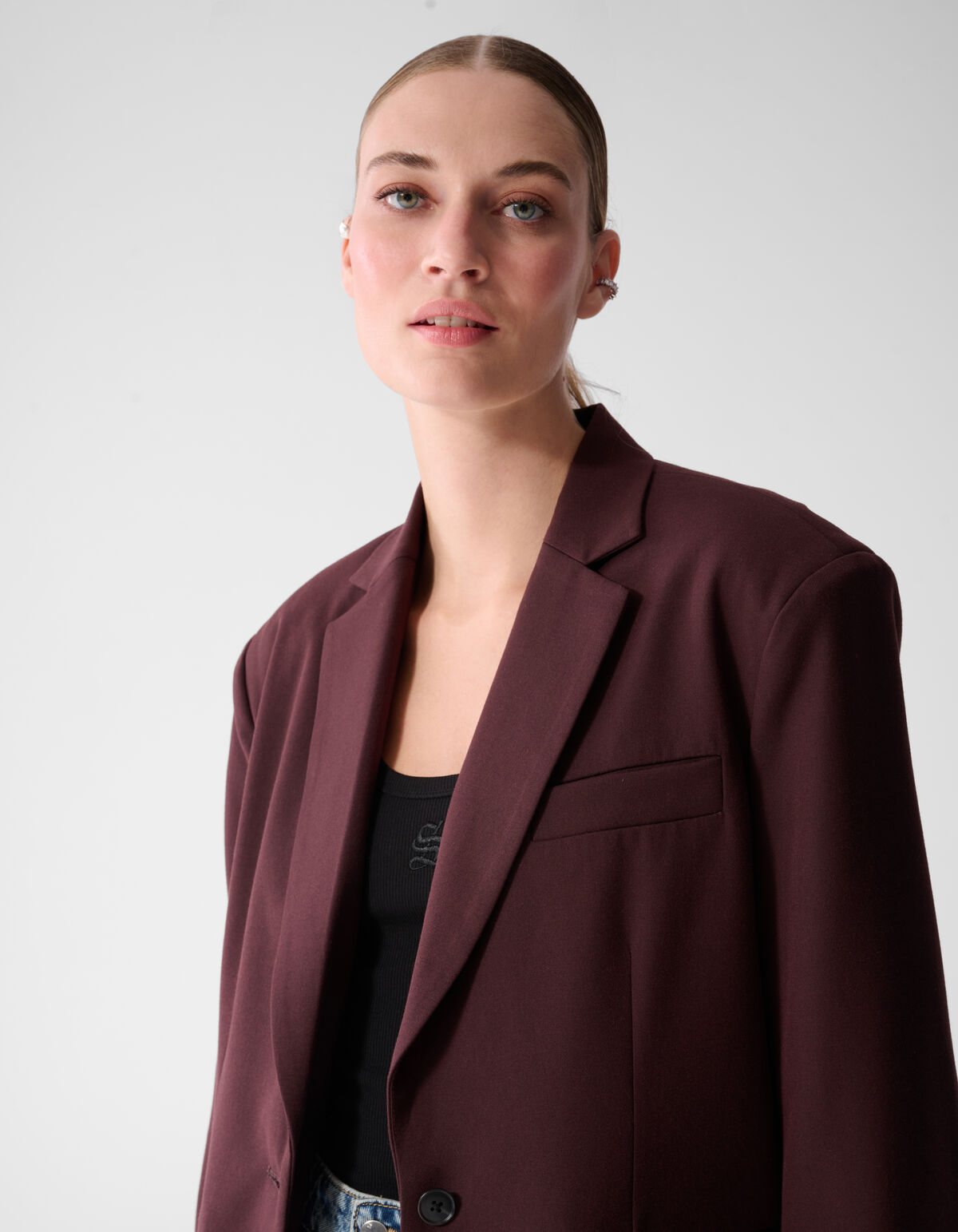 Double Layer Blazer Dunkelrot By Mieke SHOEBY WOMEN