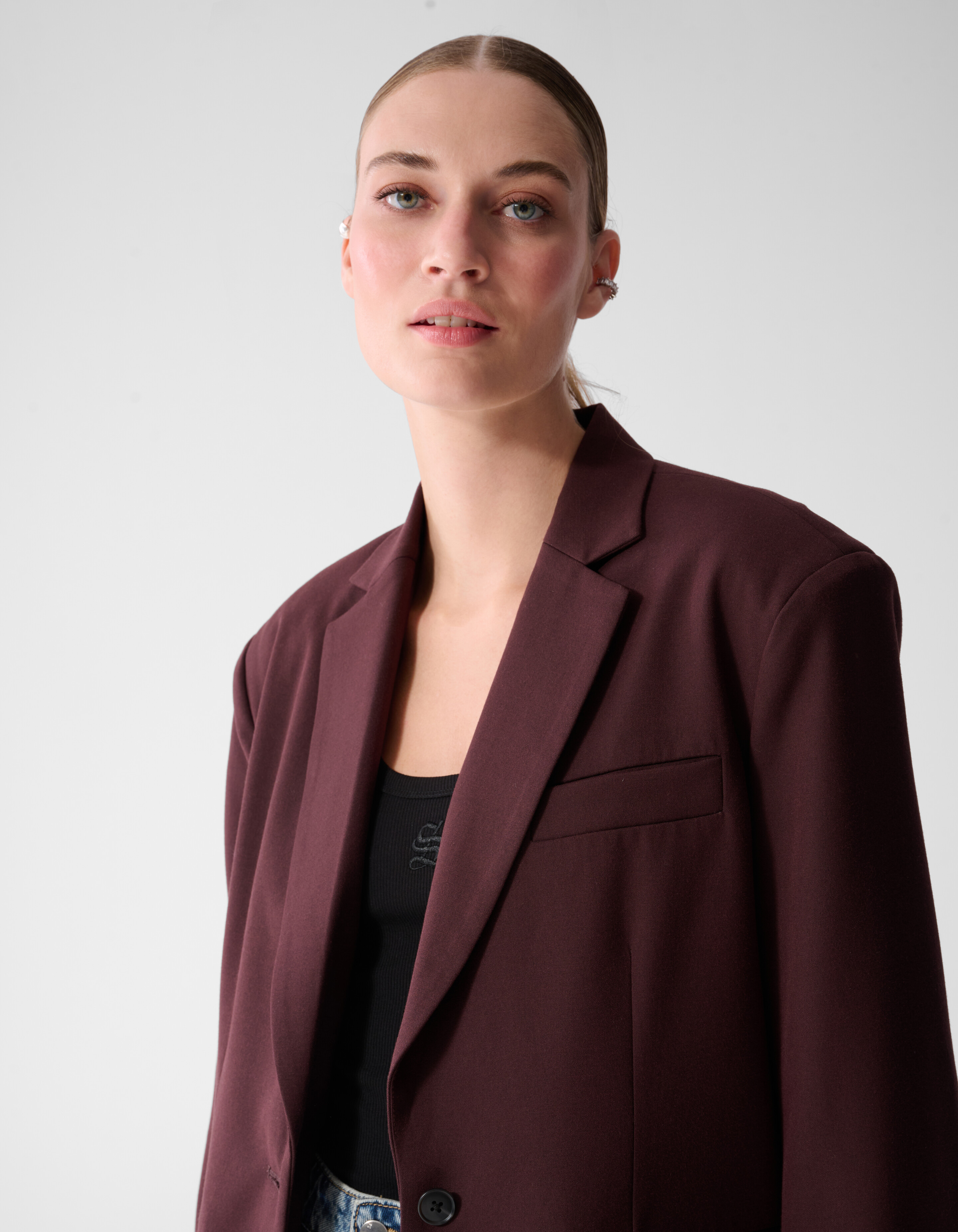 Double Layer Blazer Dunkelrot By Mieke SHOEBY WOMEN