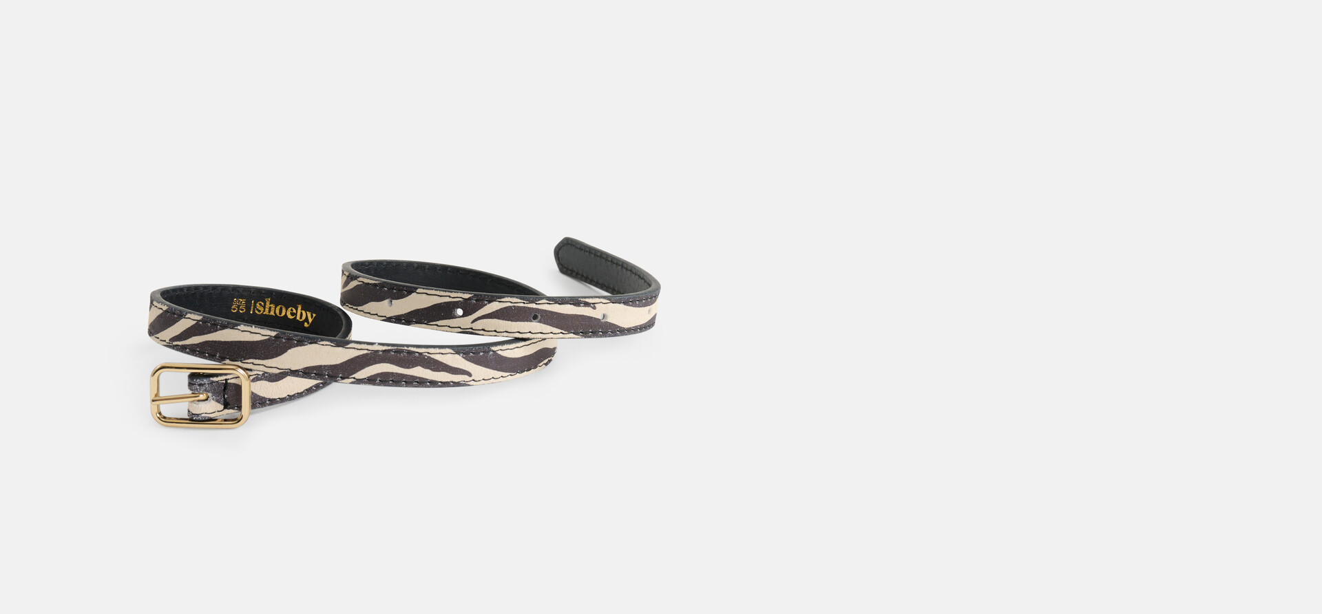 Zebradruck Gürtel Schwarz/Weiß SHOEBY ACCESSOIRES