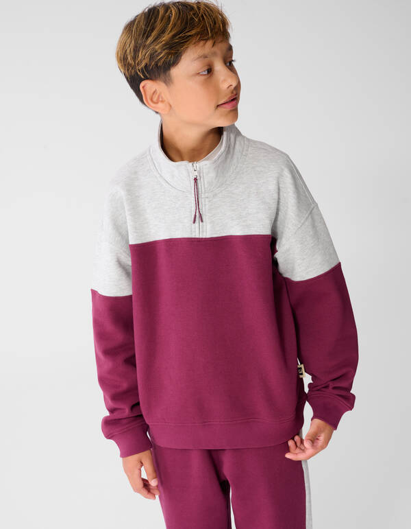 Sportlicher Pullover mit Rei&szlig;verschlus Grau/Dunk SHOEBY BOYS