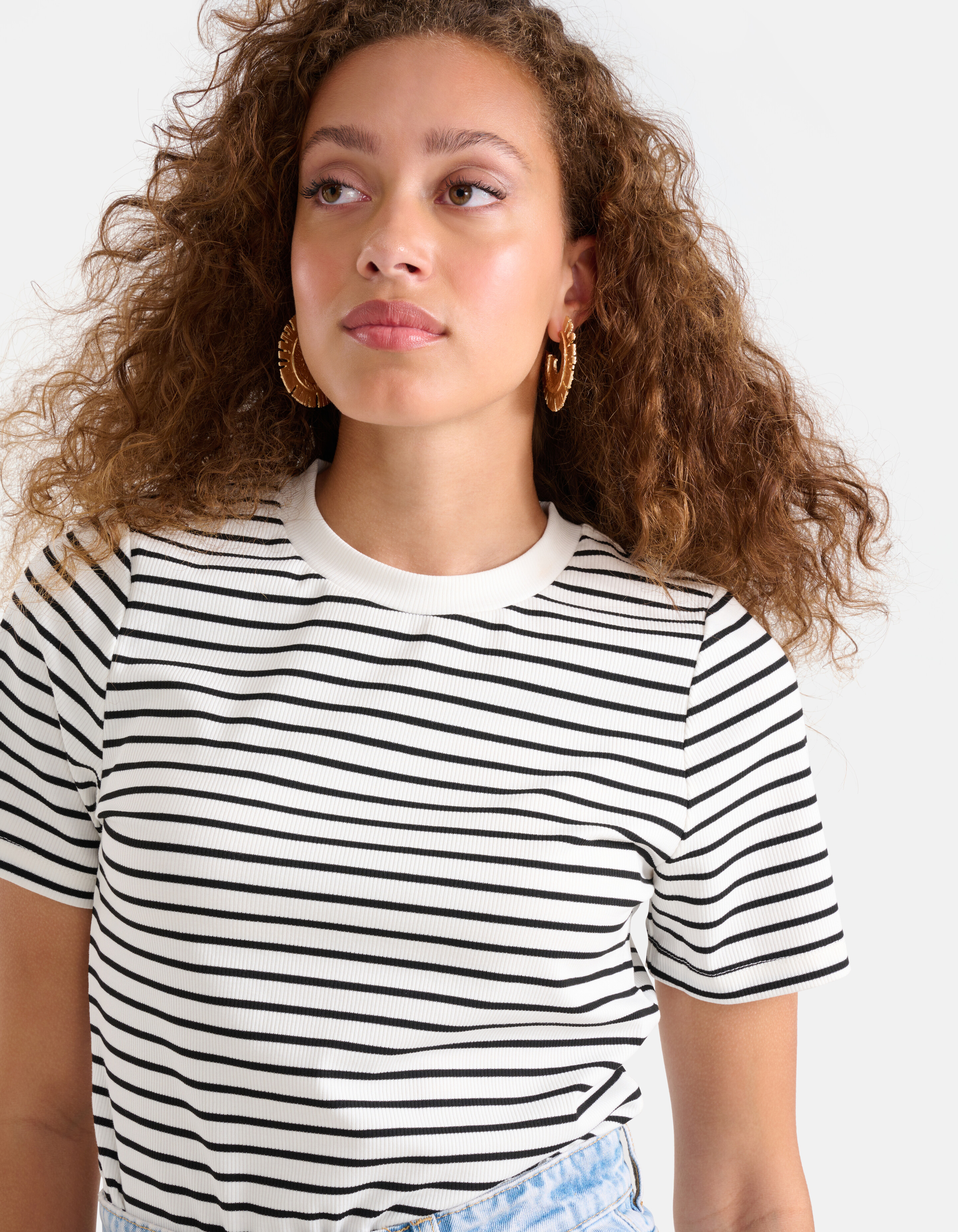 Gestreiftes Top Schwarz/Weiß SHOEBY WOMEN
