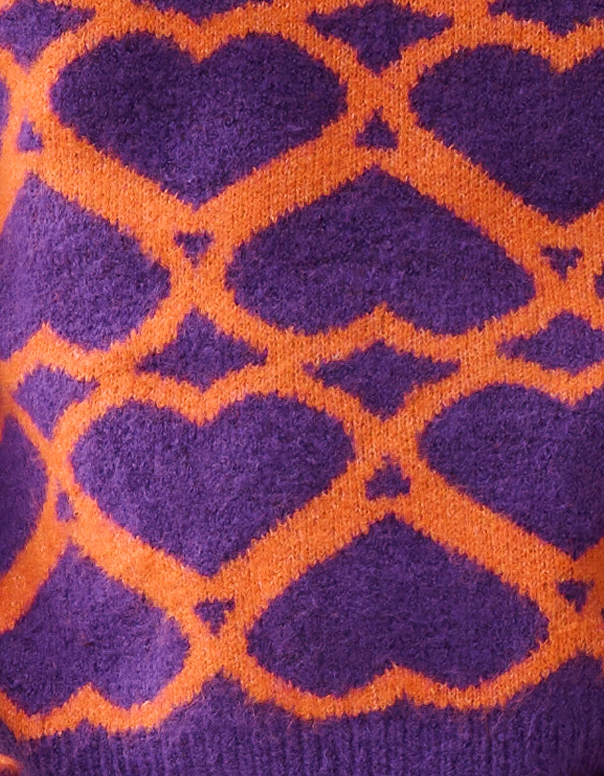 Lila Pullover mit Herzmotiv By Furmey SHOEBY GIRLS