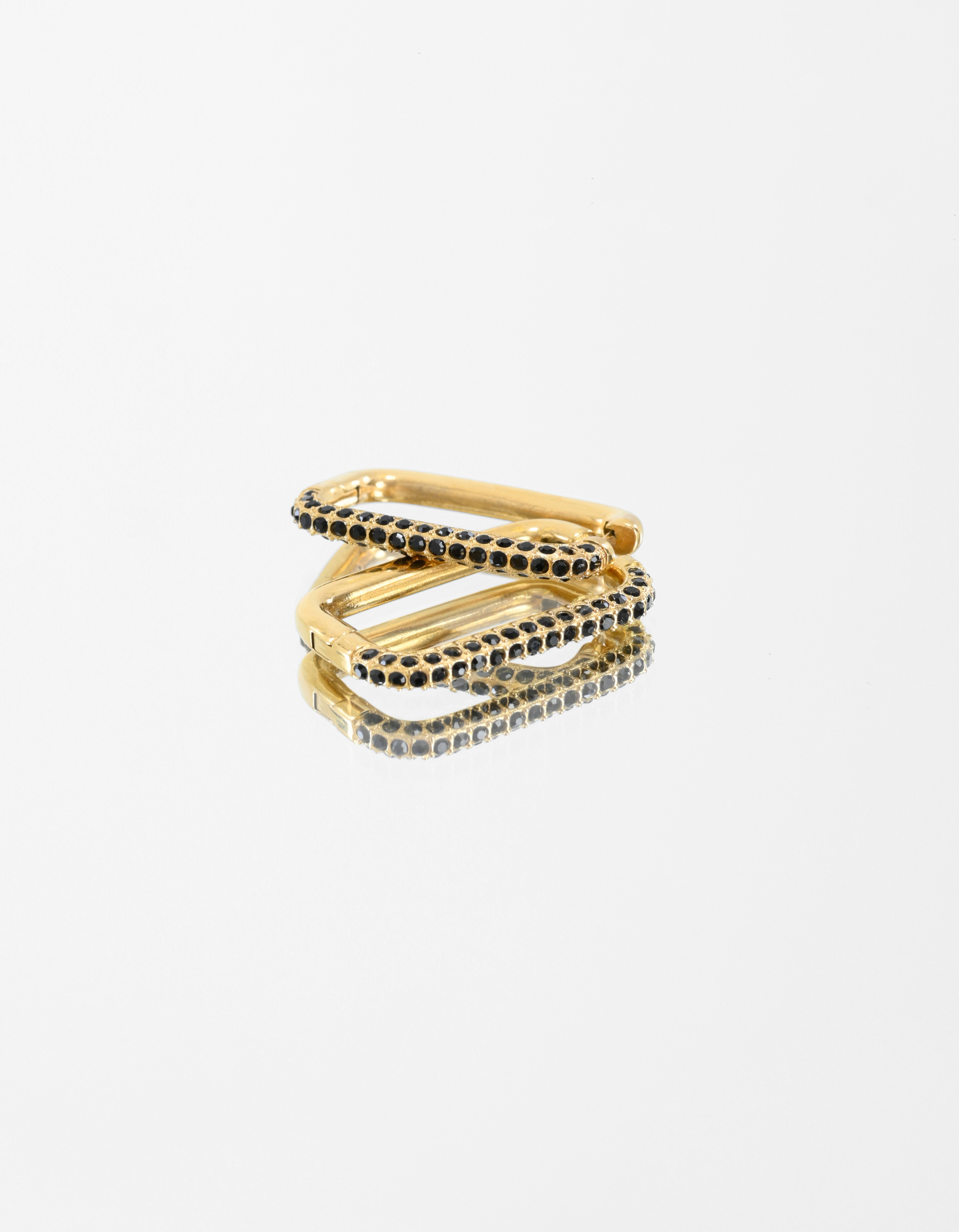 Black Stones Recktangle Ohrring ACCESSOIRES SHOEBY