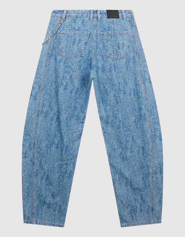 Jacquard Barrel Fit Jeans Blau SHOEBY WOMEN