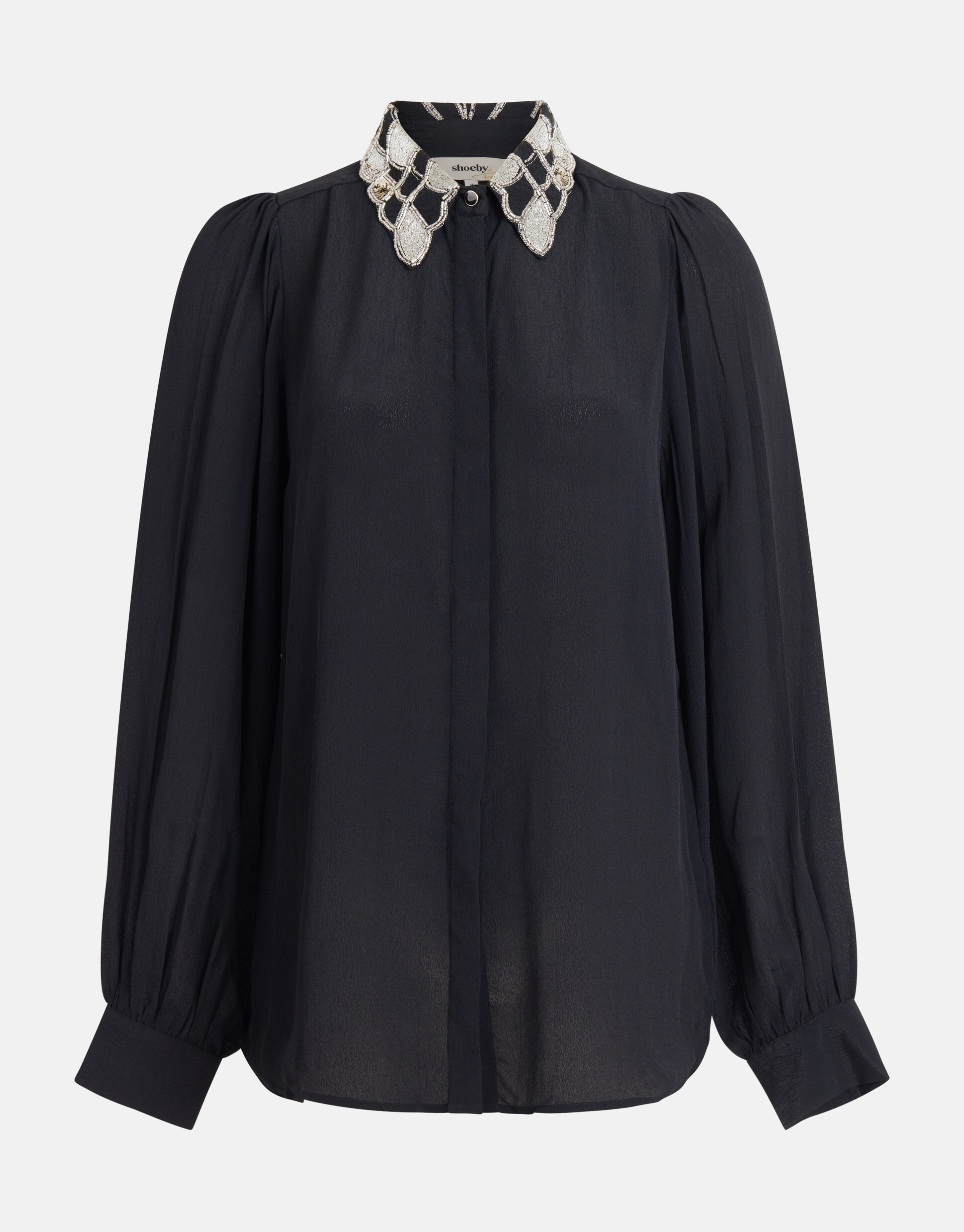 Bluse mit Kragen Schwarz von Fred SHOEBY WOMEN